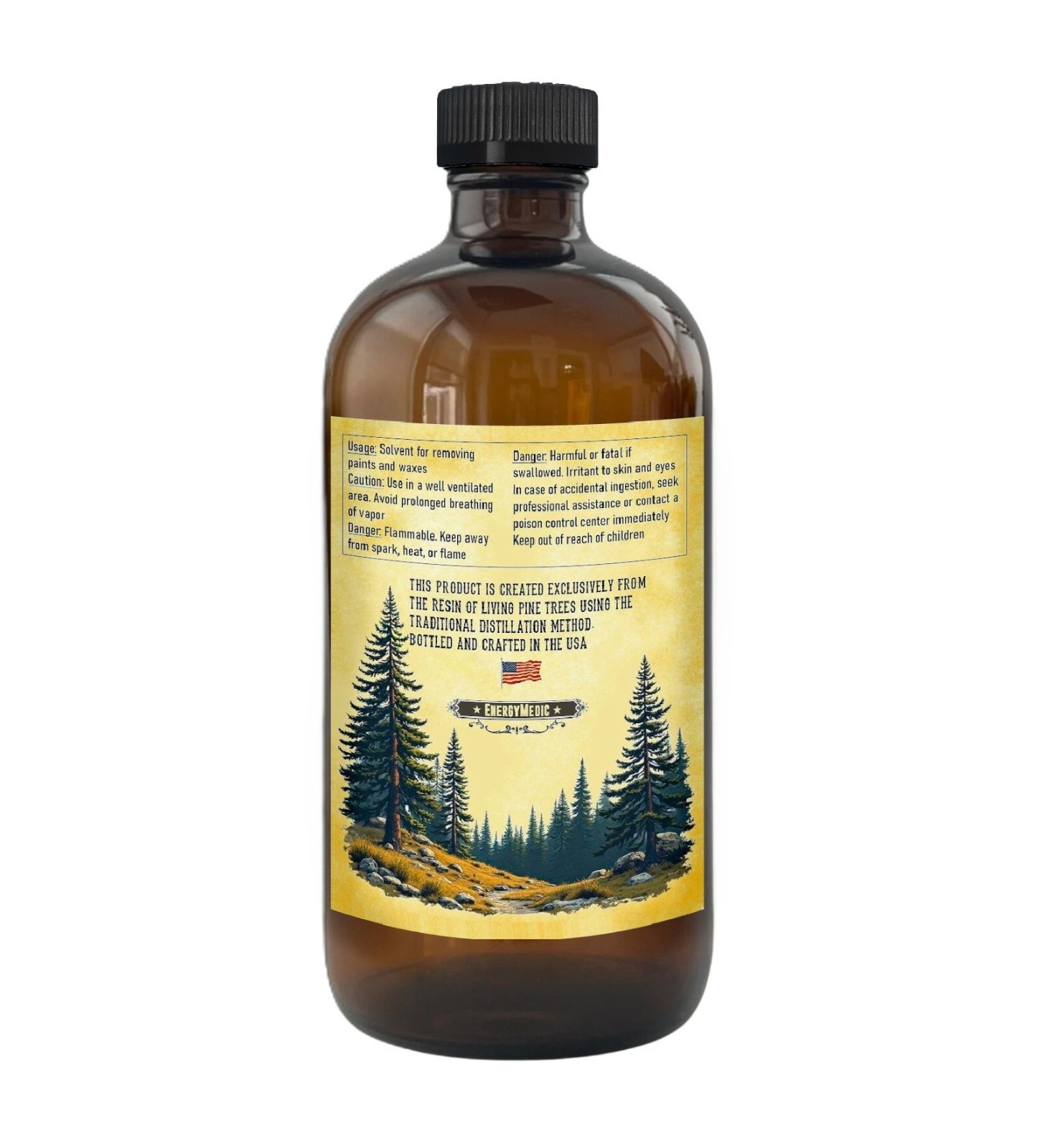 Pure Gum Spirits of Turpentine 8 oz – 100% by EnergyMedic