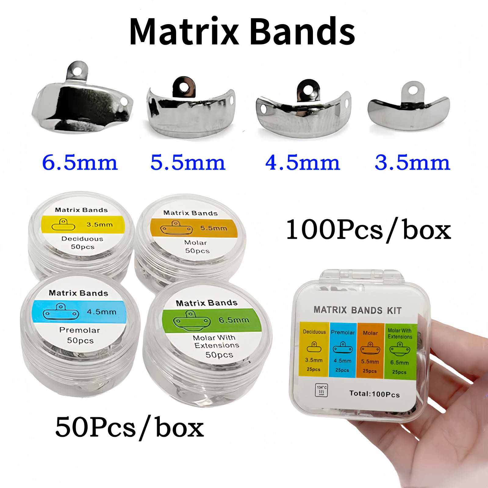 Dental Matrix Bands Ring Sectional Matrice Clamp Fit Garrison Palodent V3 System