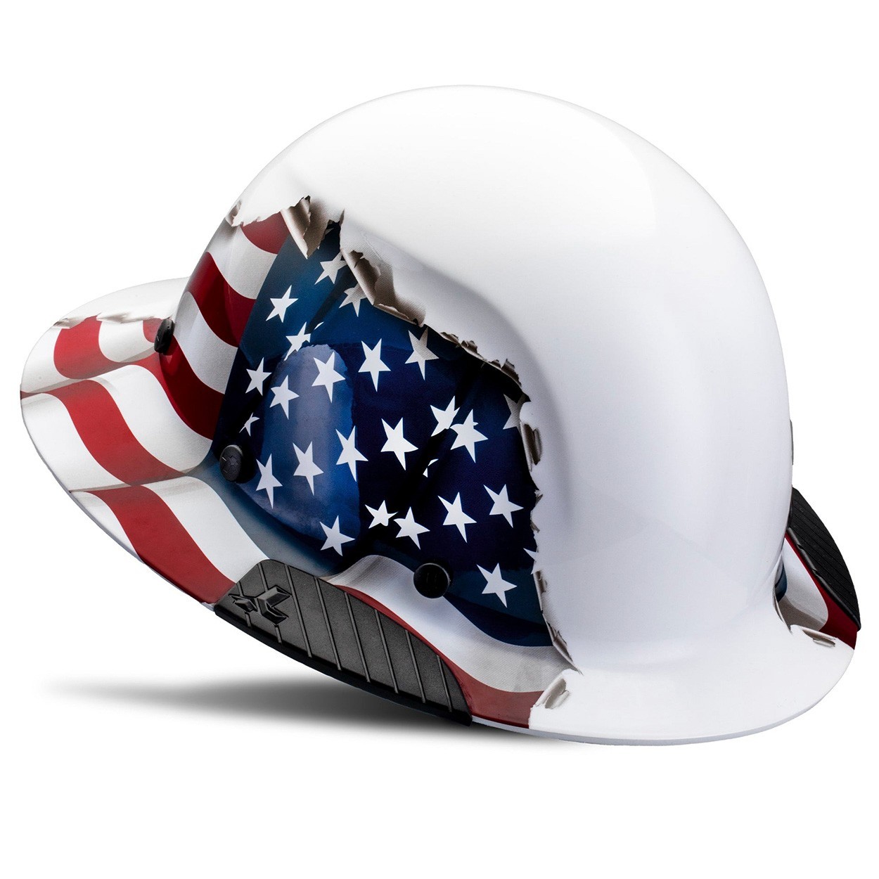 LIFT Safety HDF-24AF DAX Carbon Fiber Full Brim Hard Hat – American Flag