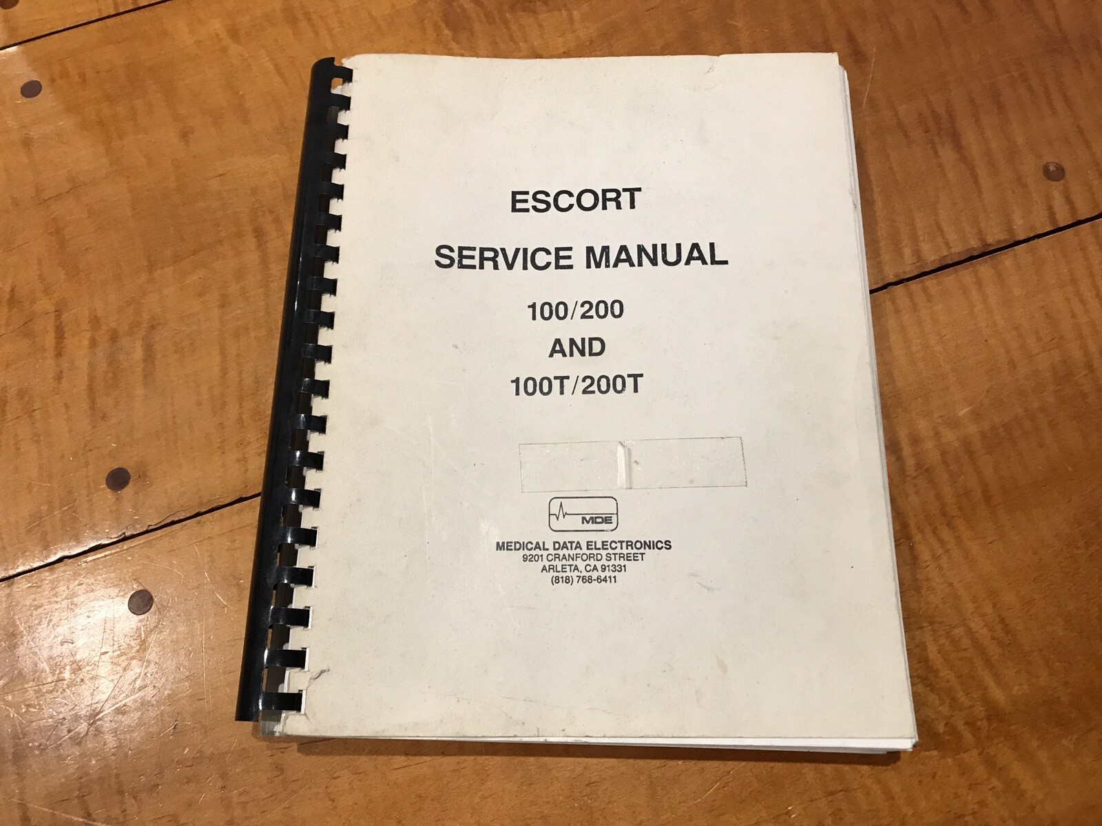 ESCORT Patient Monitor Instructions Manual 100/200 100T 200T Medical Electronics