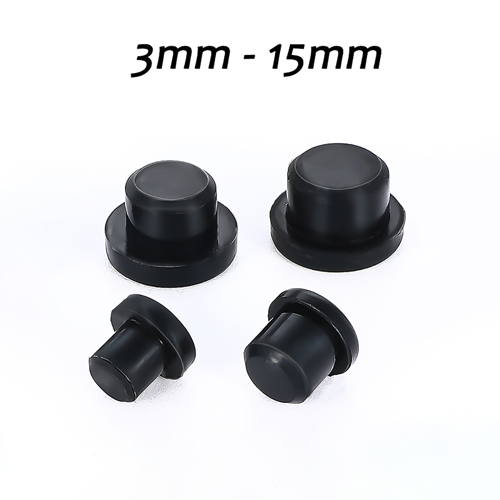 3mm-15mm Round Solid Silicone Rubber Seal Hole Plugs Blanking End Caps Seal Bung