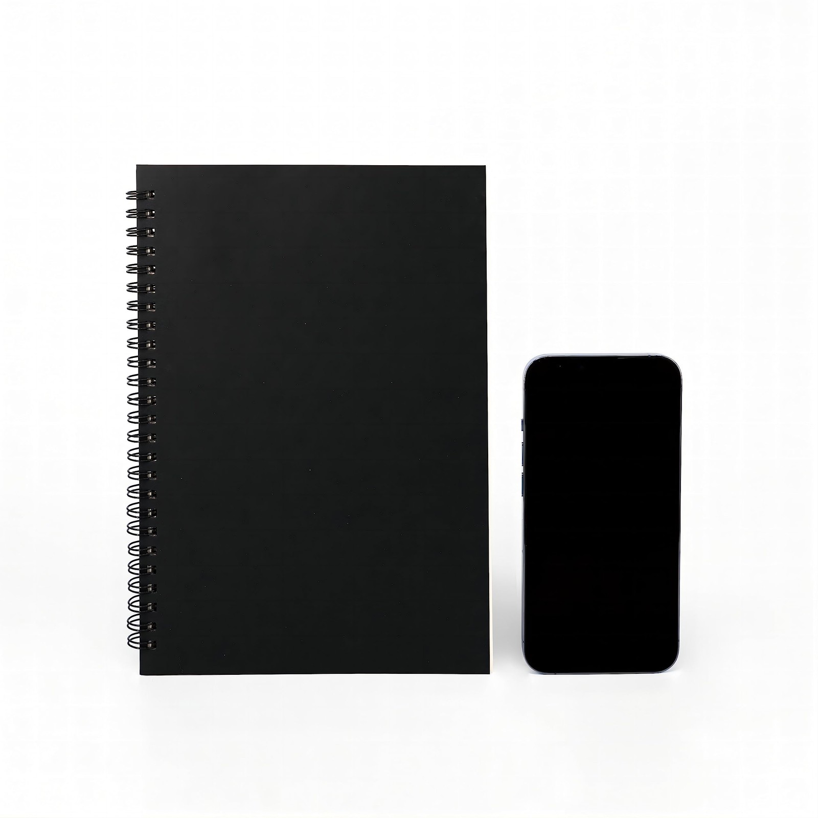 DSTELIN 9 inch x 6 inch, 100GSM, Blank Spiral Notebook, 1-Pack, Soft Black