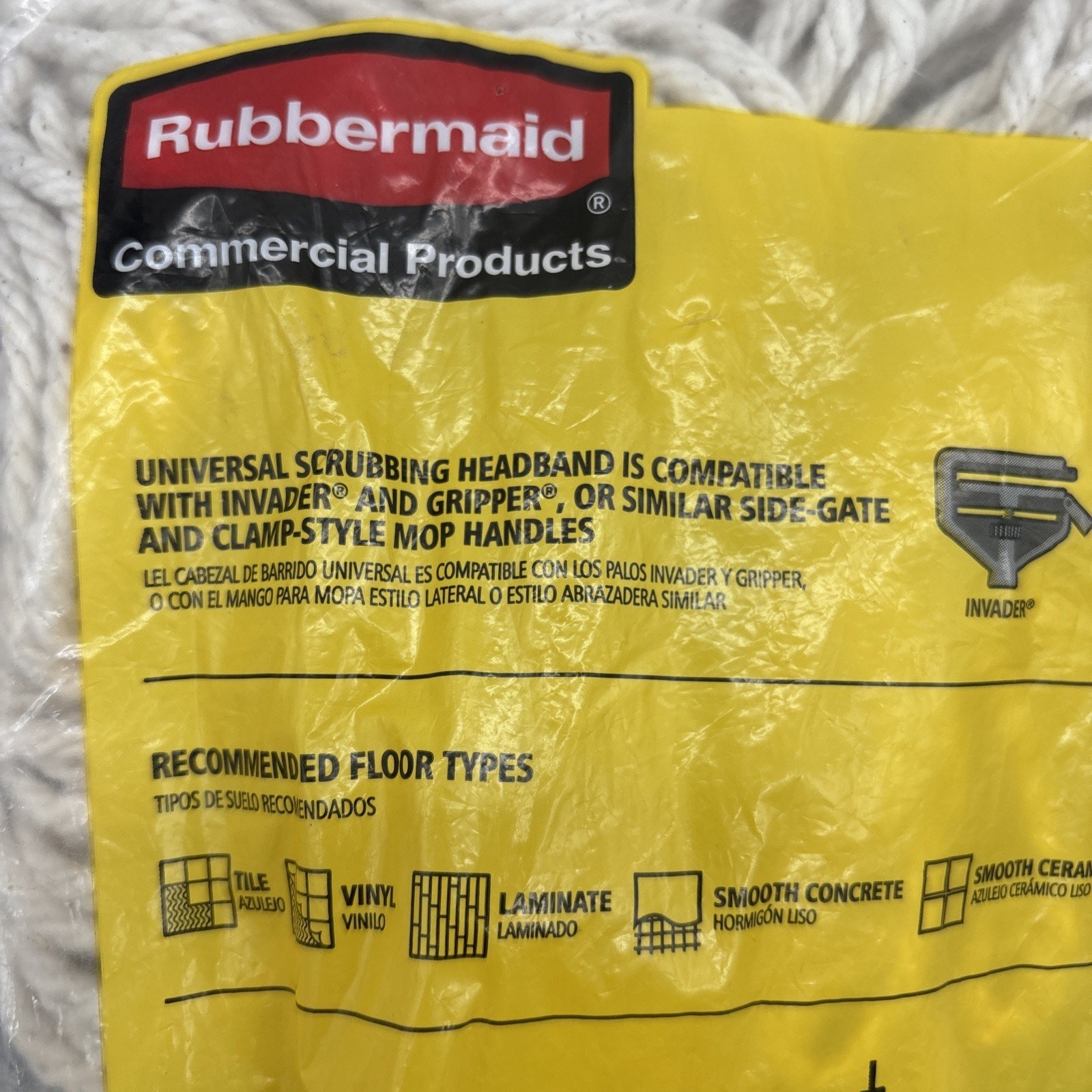 Rubbermaid Commercial Products #24 Scrubbing Cotton Mop Refill {F5}