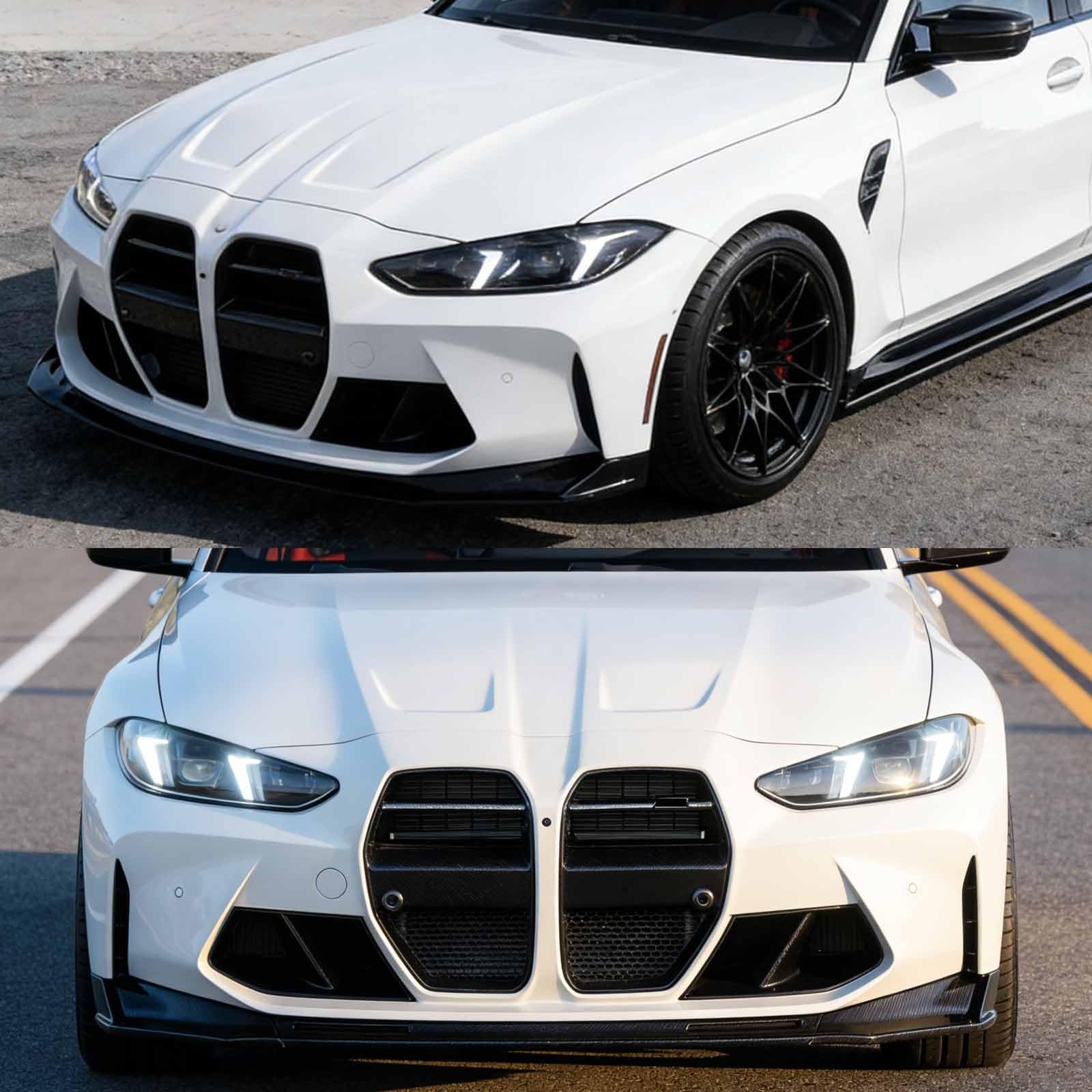 V-Style Front Lip G80 M3 G82 G83 M4 2021-2026 3PC Chin Splitter ABS Glossy Black