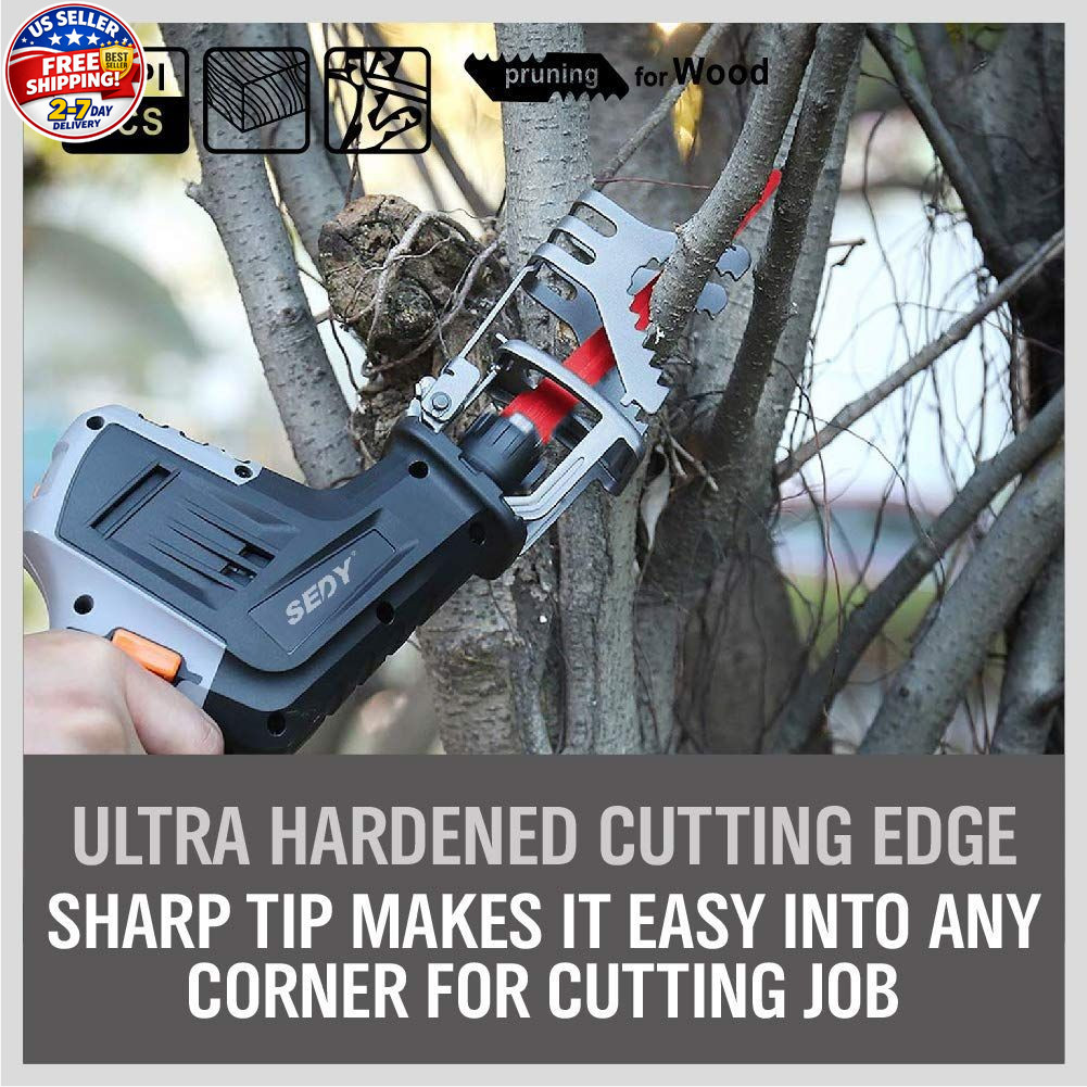 12-Inch Wood Pruning Reciprocating Saw Blades, 5TPI Saw Blades for Tree Trimming