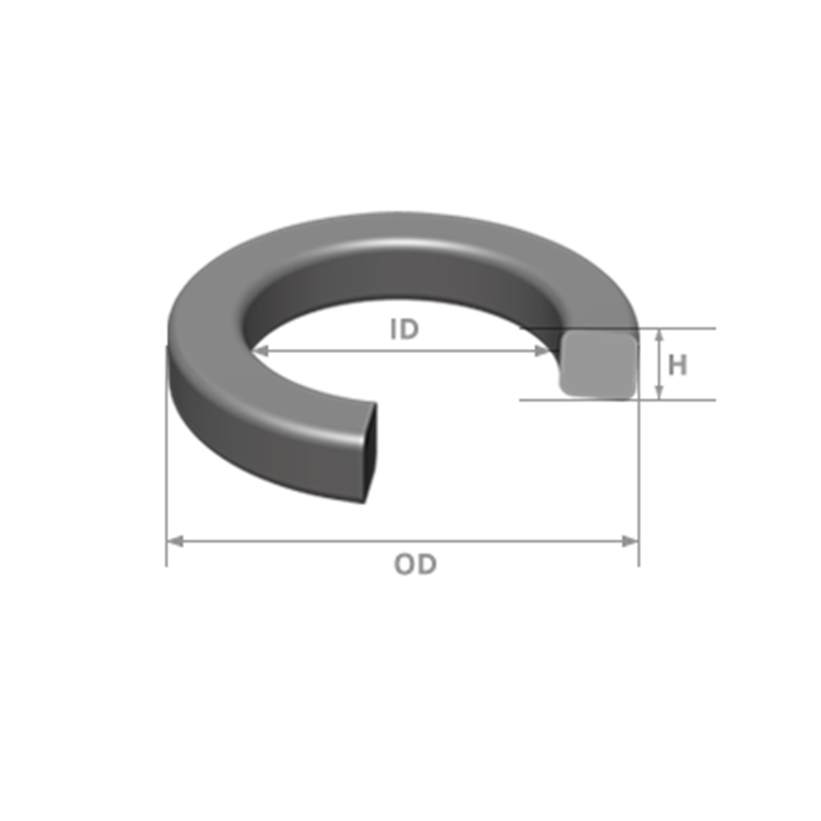 R-204 Square O-Ring (ID: 3/8″, CS 1/8″, OD 5/8″) by ContractorsX