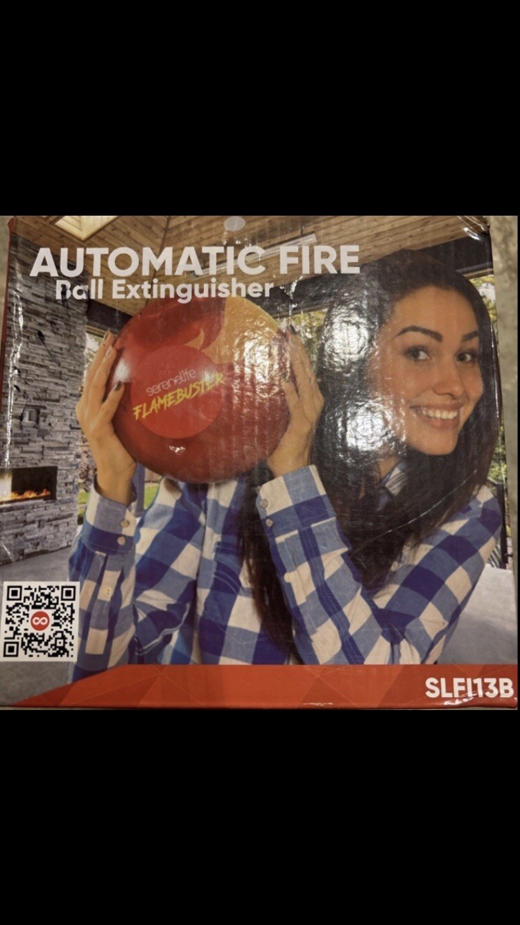 2 X SereneLife Automatic Fire Ball Extinguisher W/ Mounting Bracket- Fire Safety