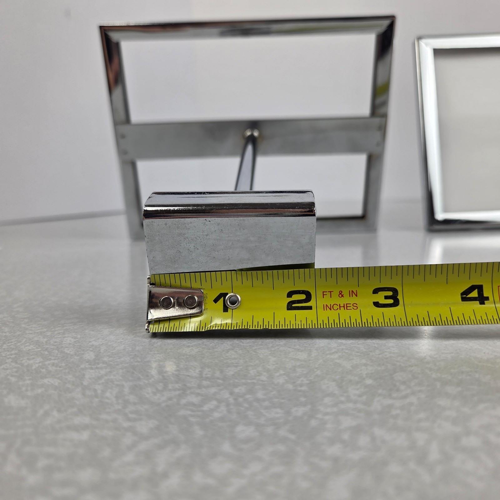 4 Retail Rack 7.25×5.75″ Metal Frame Sign Holder Display Square Tubing Wood Slat
