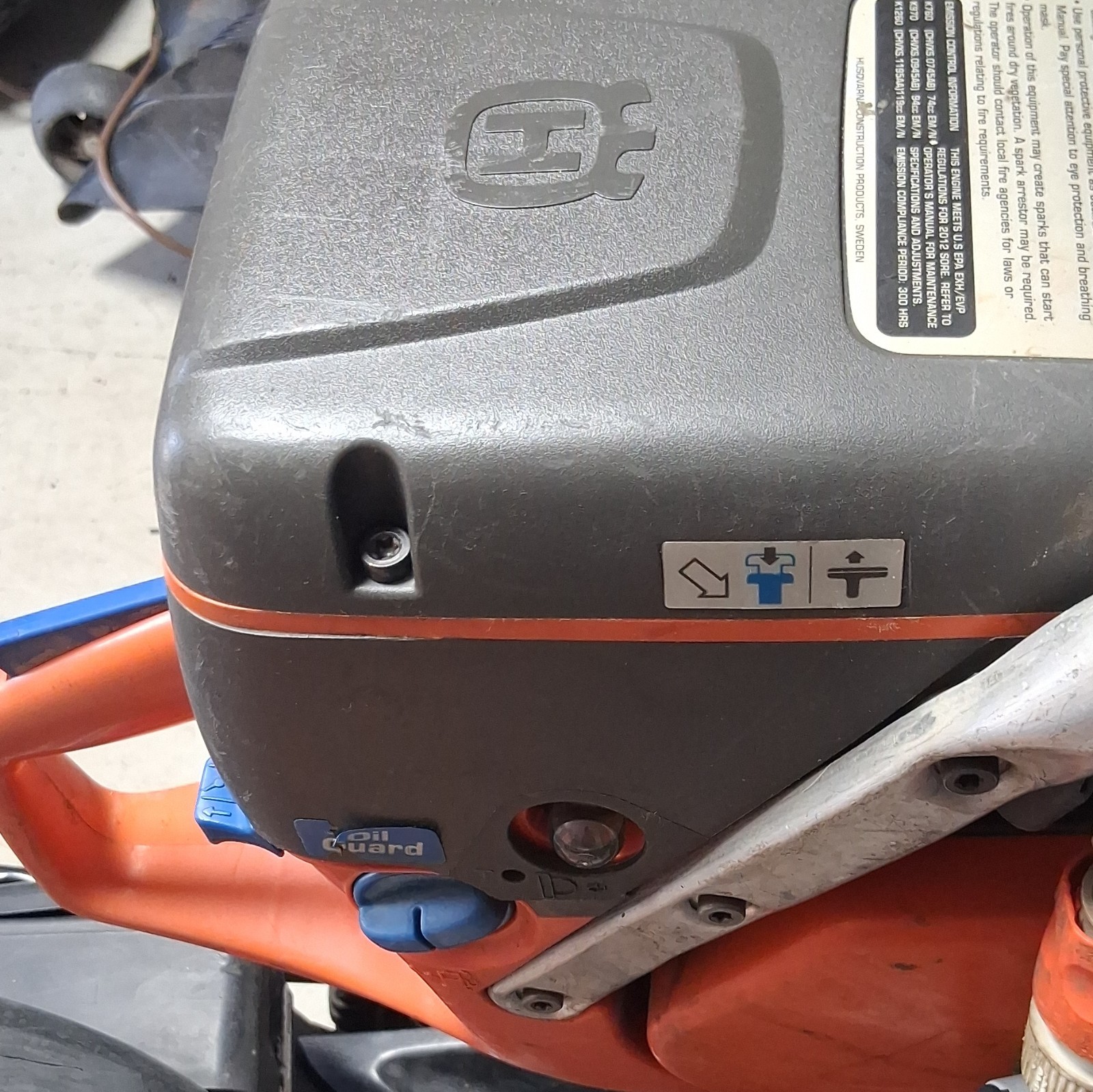 Husqvarna K760 OilGuard Gas Handheld Cut-Off Concrete Saw, 14 in Blade