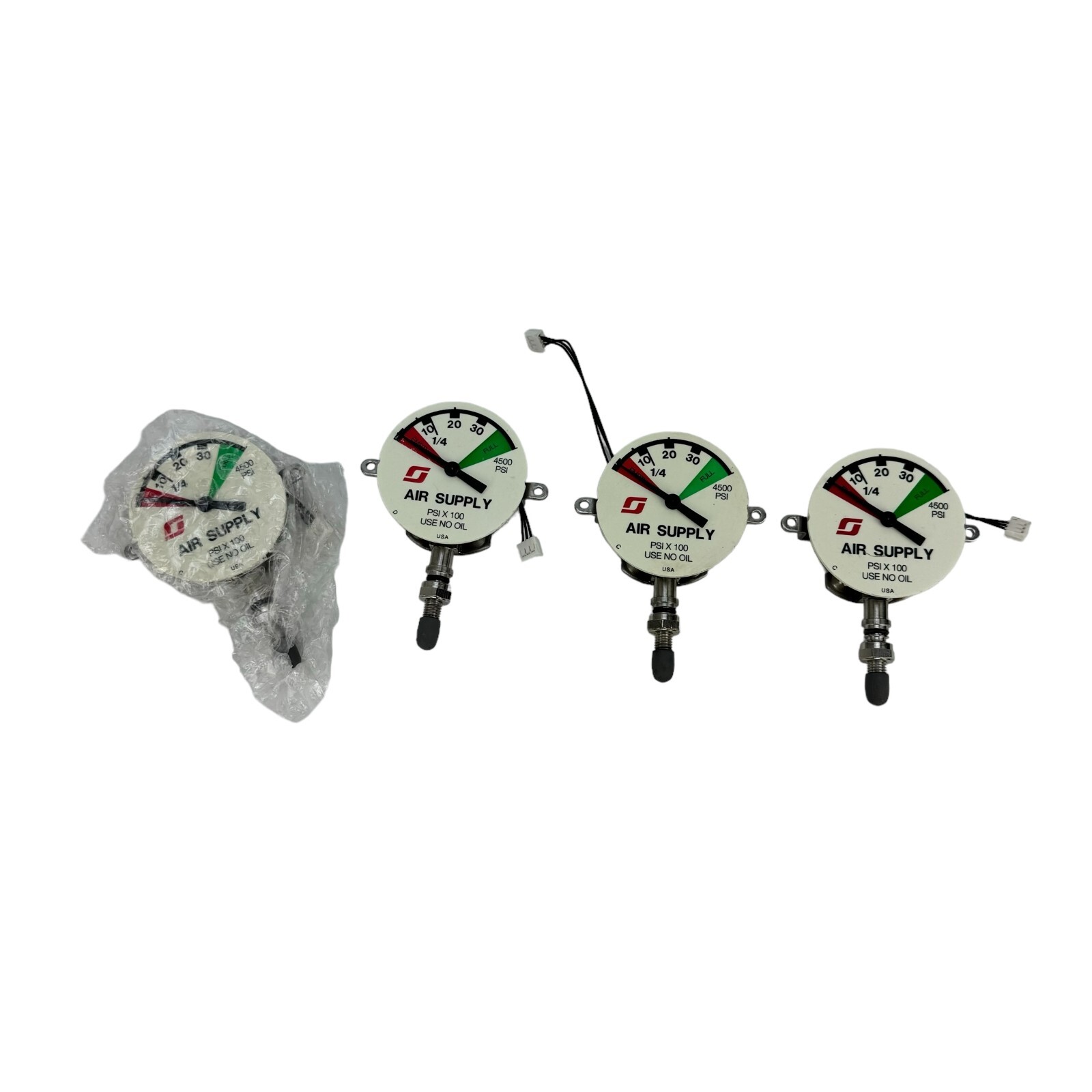 Lot of 4 Scott Safety Remote Gauge Air Supply 4500PSI X 100 USA
