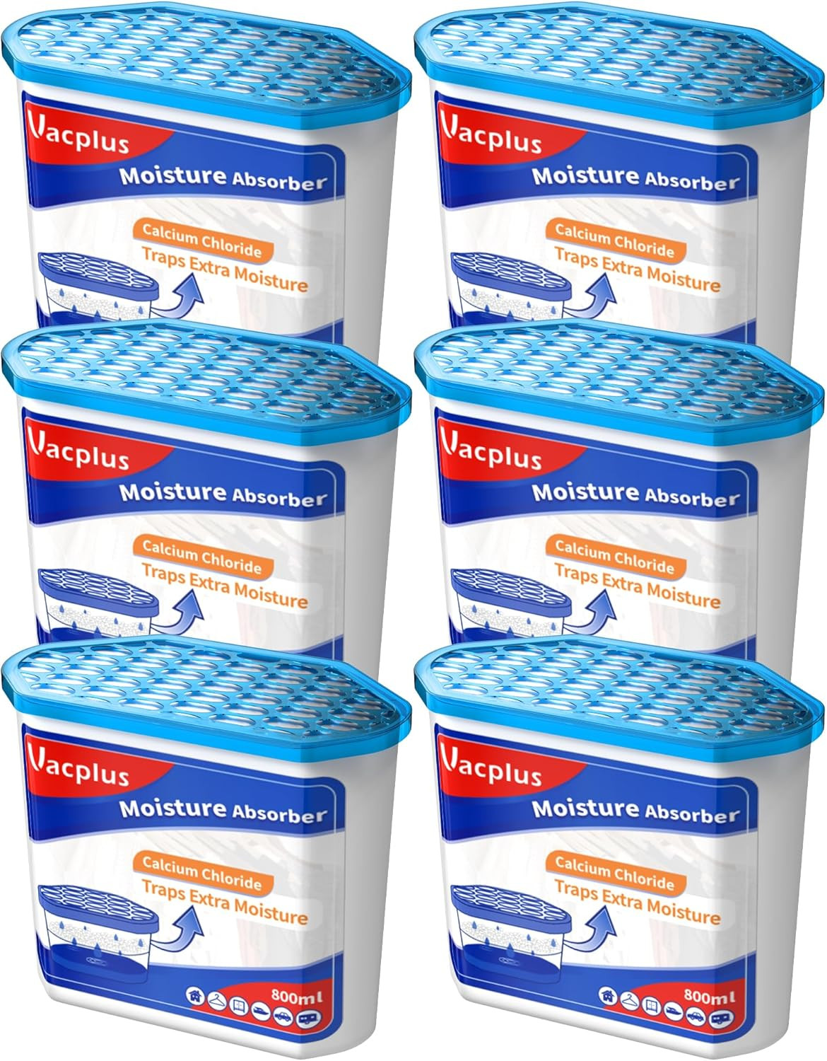 Moisture Absorber, 16.0 OZ, Strong Absorption, Fragrance Free | Closet, Bathroom