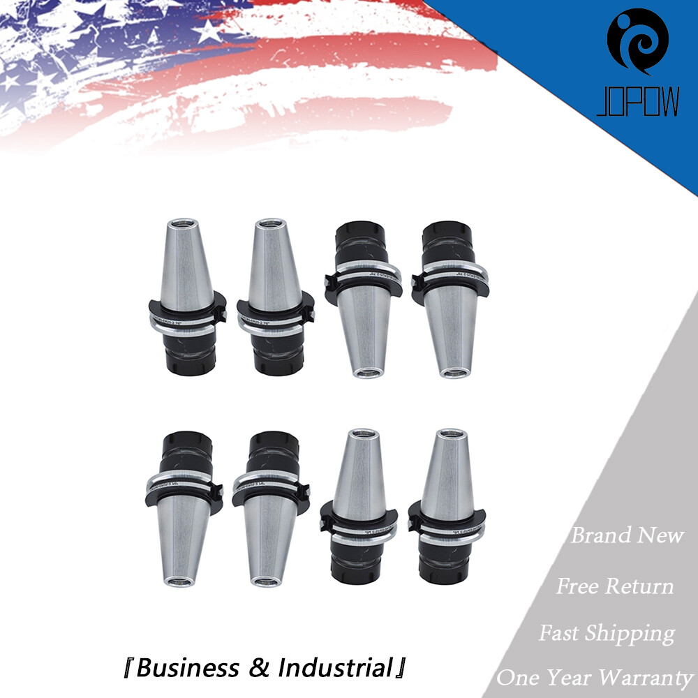 8 Pack W. 2.76″ Long Gage Length CAT40-ER25 Collet Chucks Chucks Tool Holder Set