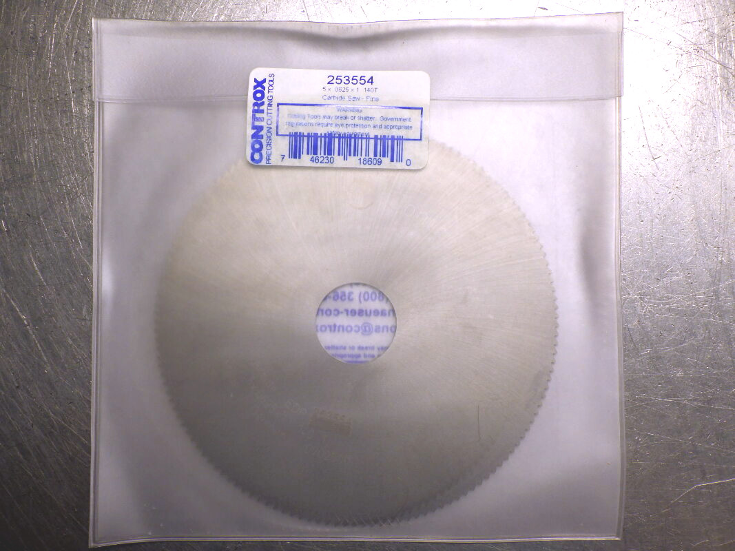 Controx 5″ x 1/16″ Carbide Slot Saw 1″ Arbor 140 Teeth 253554 (LOC693B)
