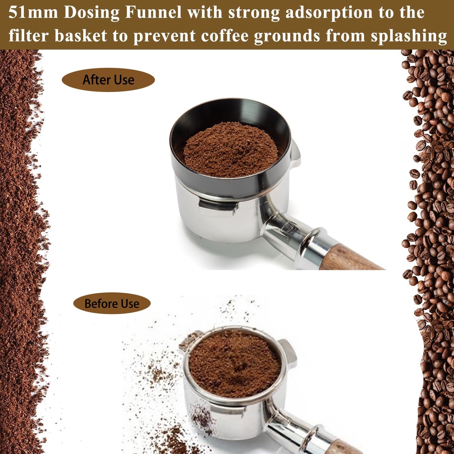 51mm Tamper Espresso Accessories Kit: Set, C1-51mm Set-Sliver