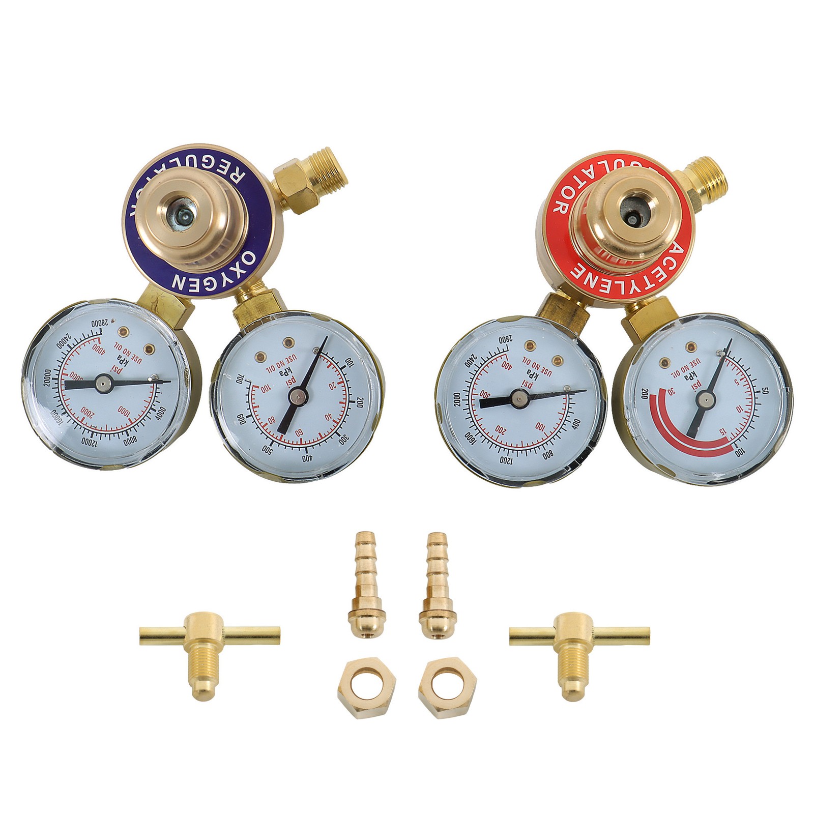 Oxygen Acetylene Gas Regulator Welding Cutting Torch Dual Gauge CGA540 & CGA200