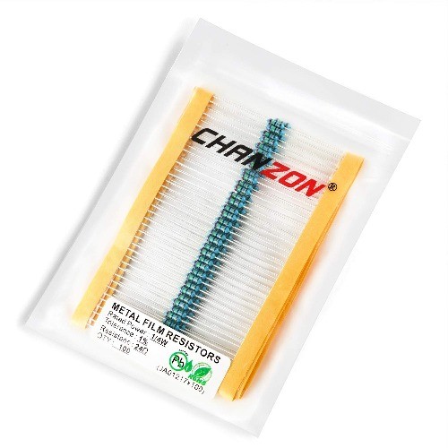 100pcs 1/4W 0.25W 24 Ohm 24R Metal Film Fixed Resistor 0.01 Tolerance Current