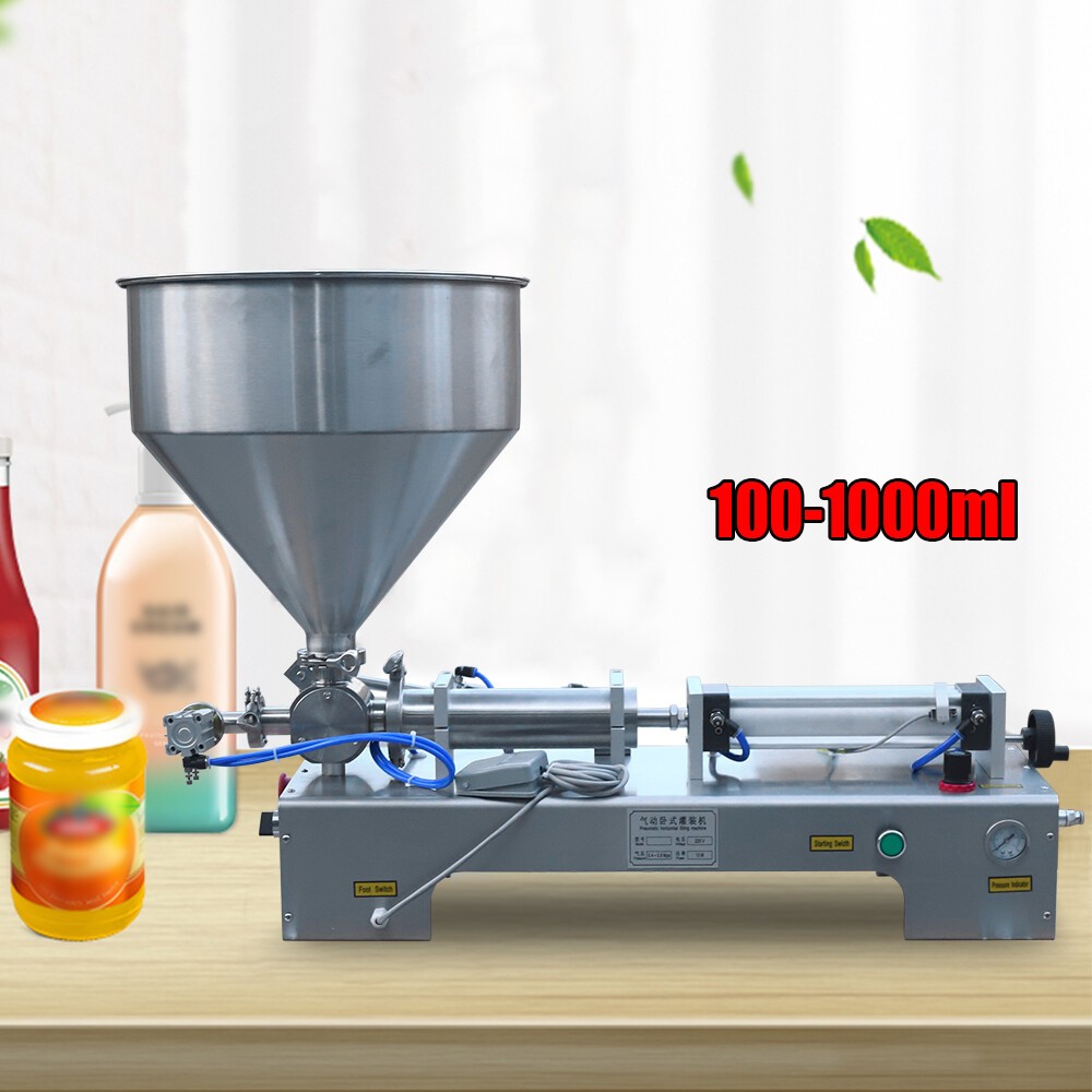 100-1000ml Paste Liquid Piston Filler Heating Filling Machine Single Nozzle