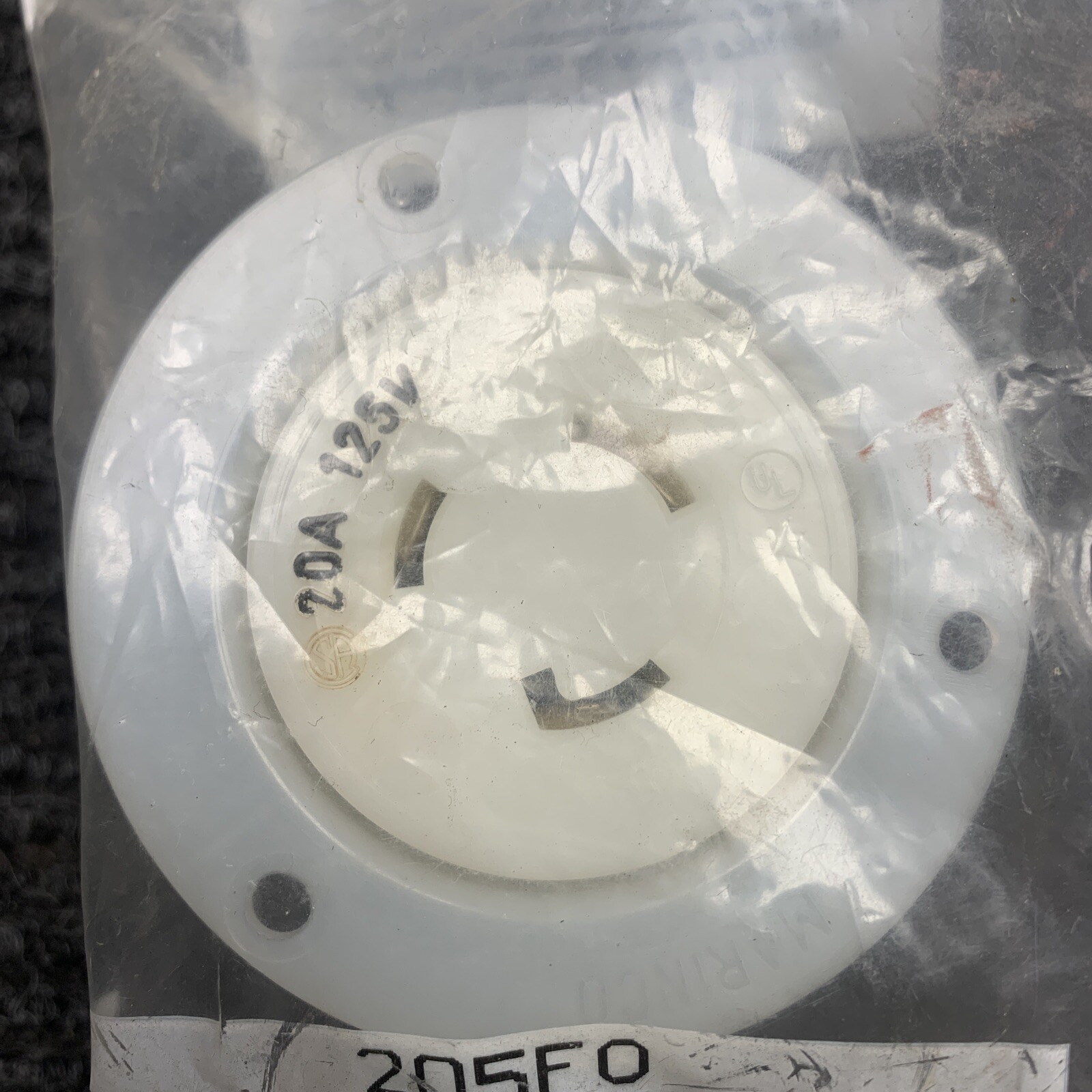 New MARINCO Locking Flanged Outlet 205F0 20A 125V