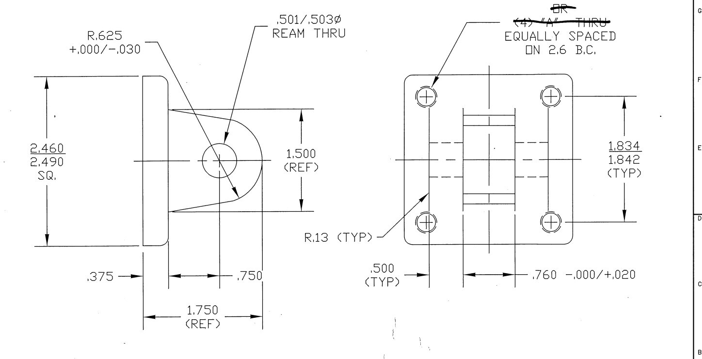 1/2″ bore Clevis Bracket BMP2-2, A-81-20(5/16-24 ) or A-81-20D( drilled hole)