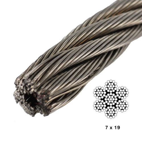 Stainless Steel T316 Cable Railing, 3/16″ 1×19, 7×19 Commercial Grade New Stock