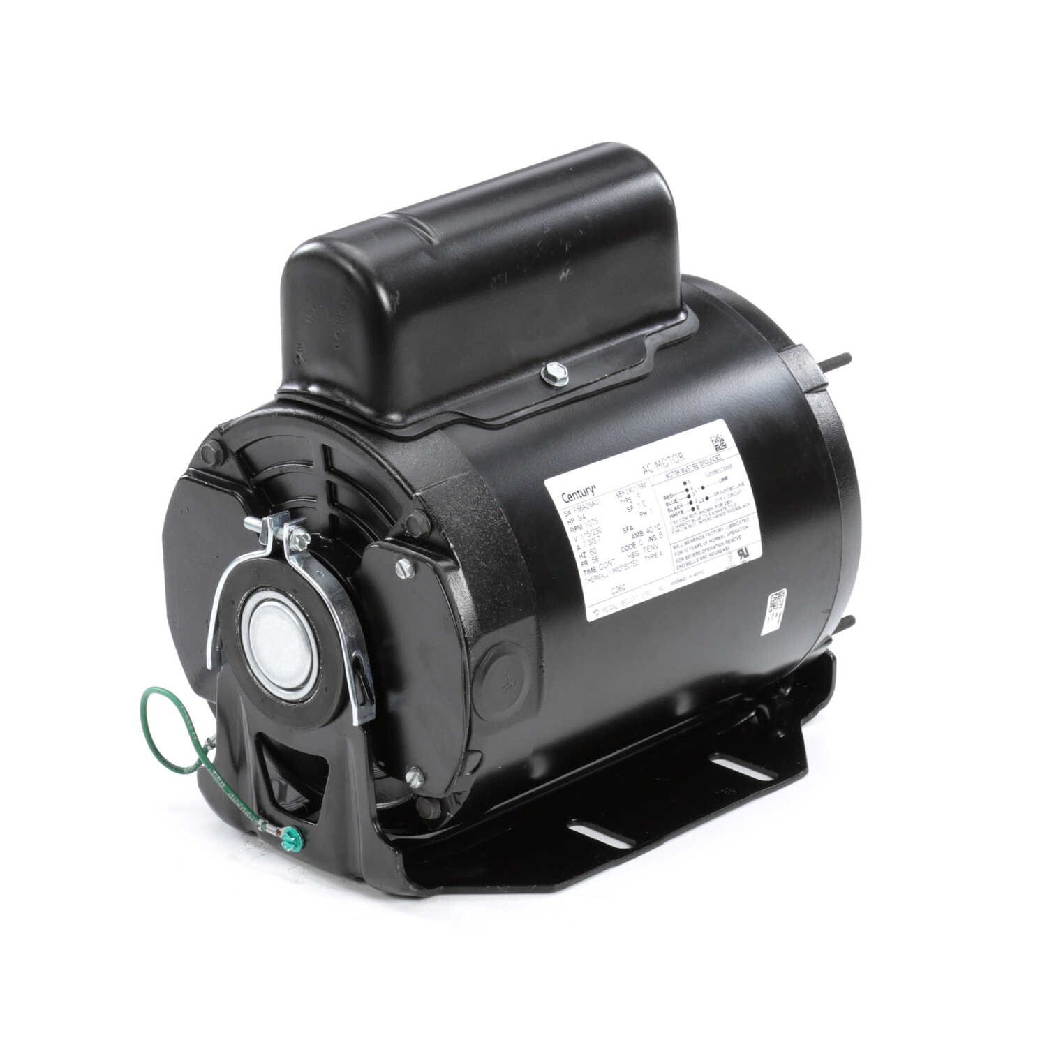 Century C060 Electric Motor 3/4 HP 1200 Rpm 1PH 115/230 Volt 56 Frame