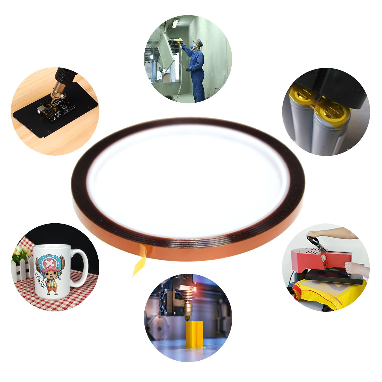 High Temperature Heat Resistant Polyimide Tape,No Residue for Masking,3D Printin