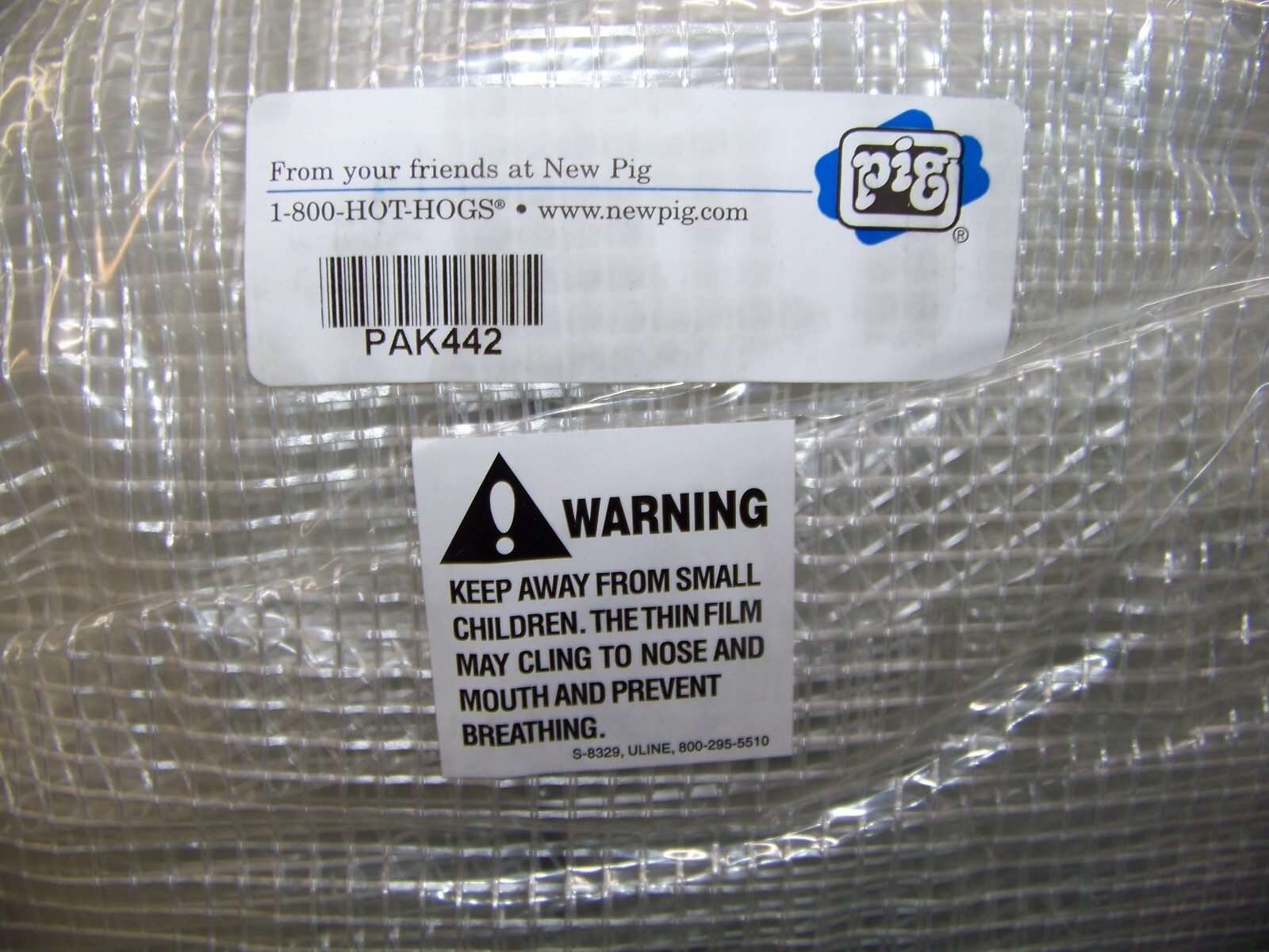 Pig Polyethylene Spill Pallet Tarp 57″ Long x 40″ H 12 mL Thick Clear PAK442 Ne