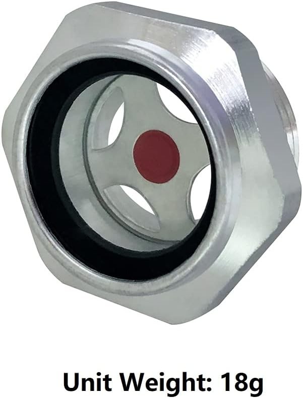 3/4inch NPT Air Compressor Oil Sight Glass 3/4''NPT–2pcs, Silver