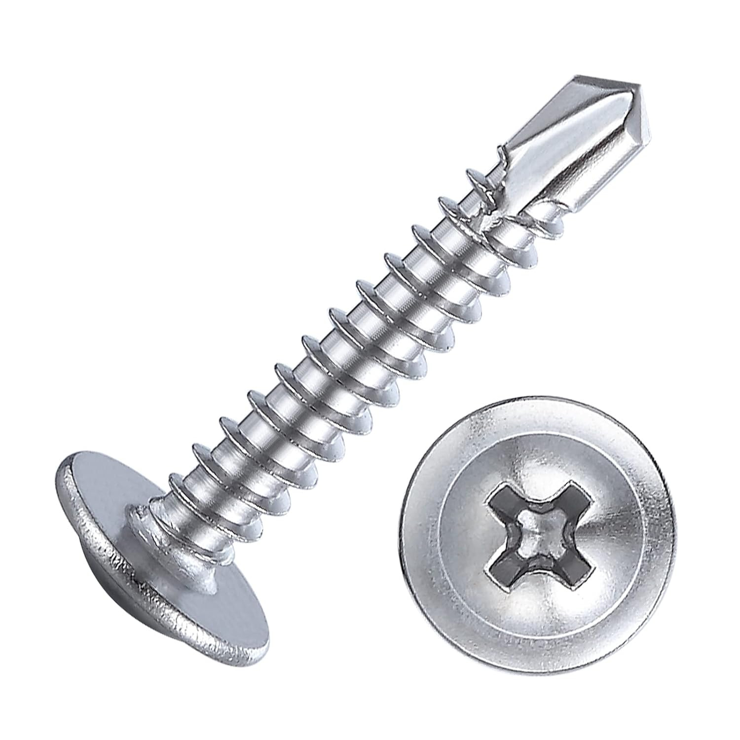 300PCS #8 x 3/4″ Self Tapping Sheet Metal Screws 410 Stainless Steel Truss Head