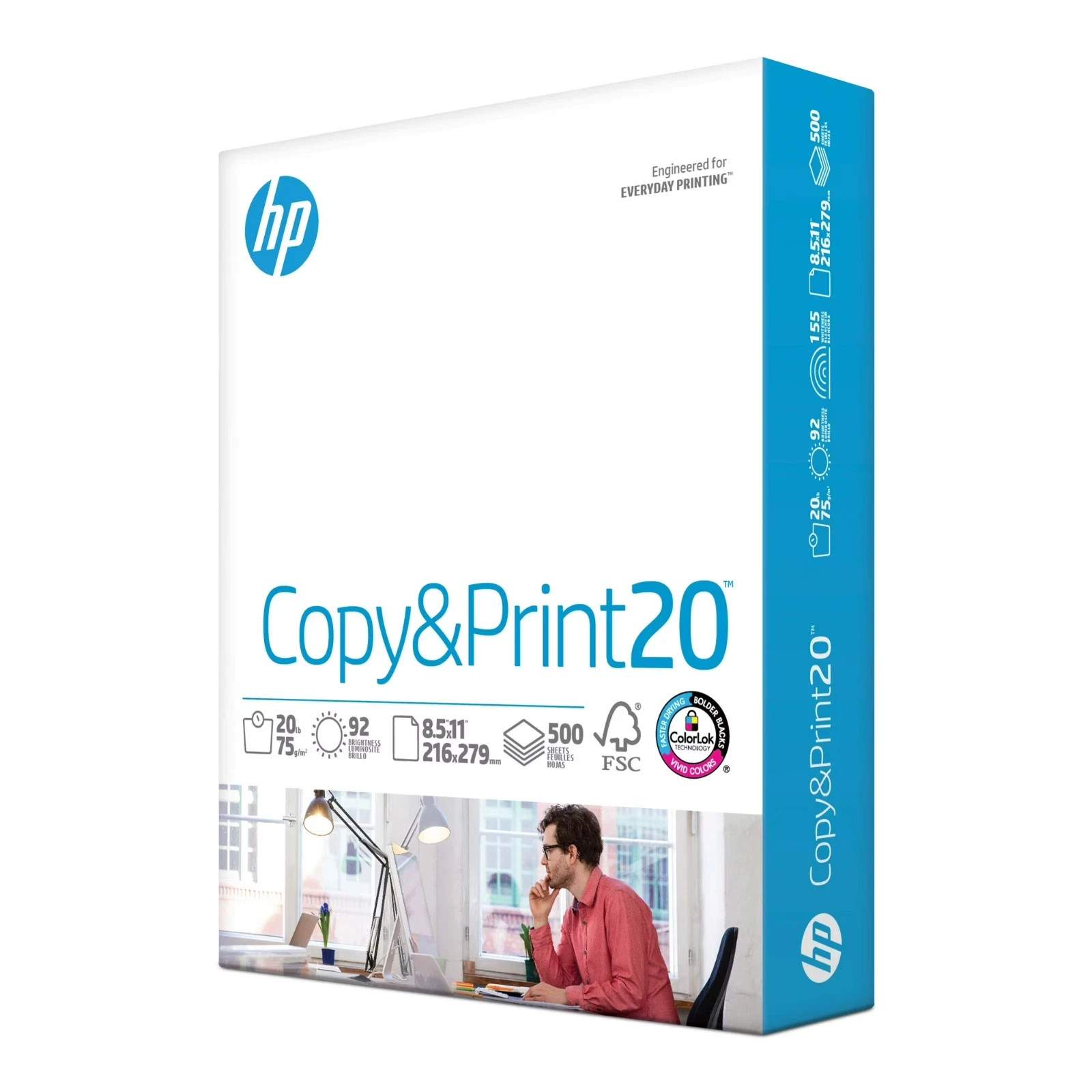 HP Printer Paper | 8.5 x 11 Paper | Copy &Print 20 lb | 1 Ream Case – 500 Sheets