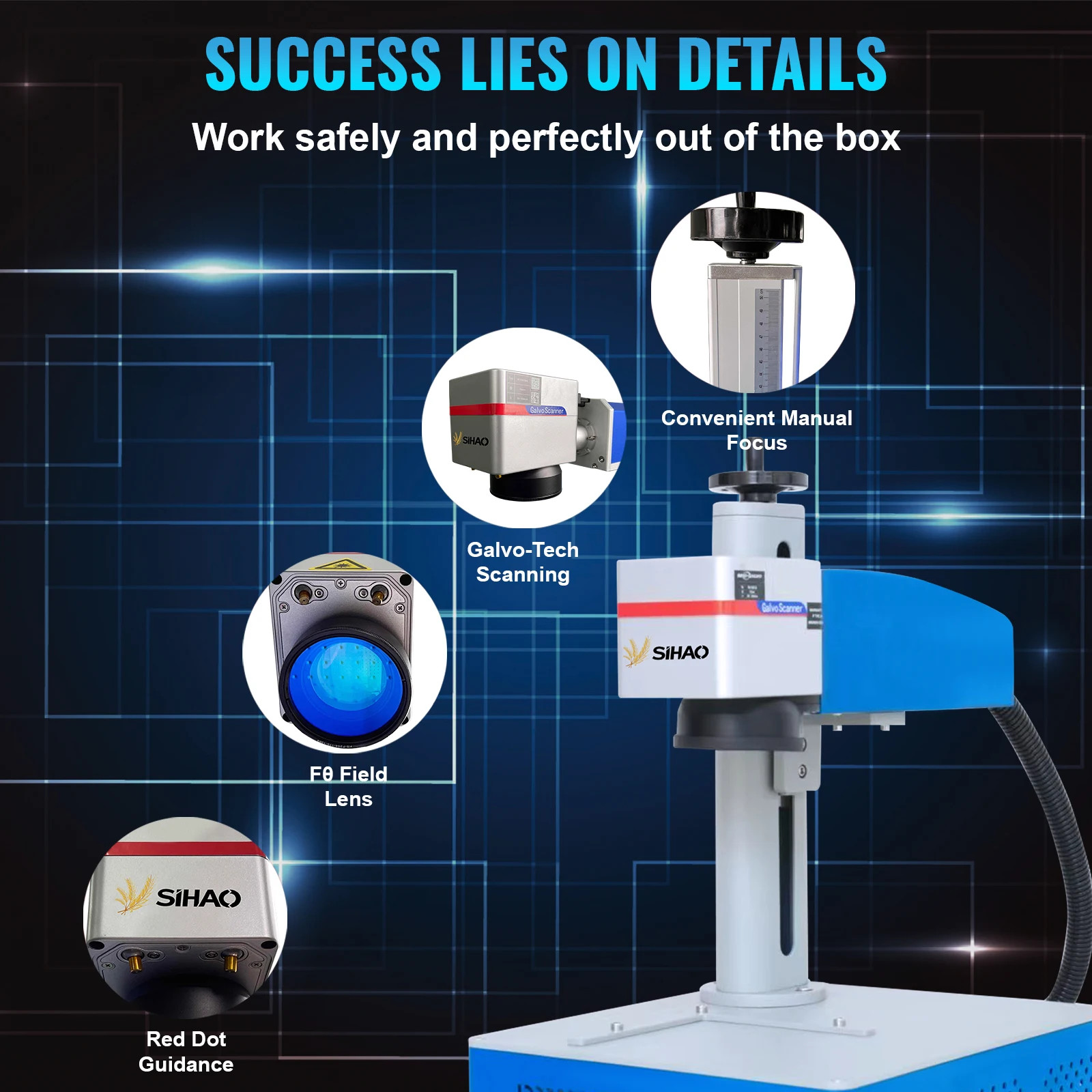 🔥30W Fiber Laser Marking Machine Engraving Cutter w/ EZCAD2 Control Software