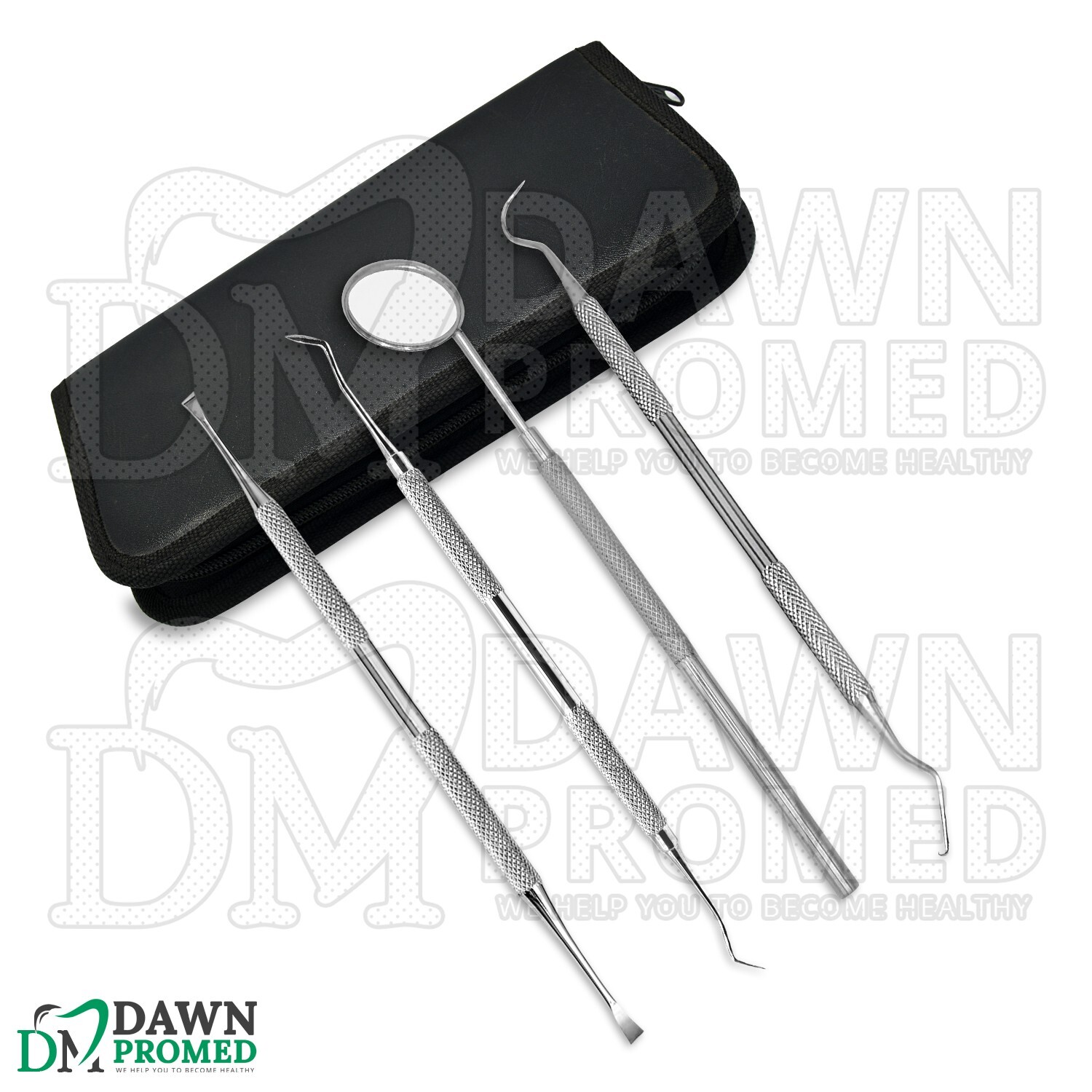 4 Pcs Dental Teeth Cleaning Kit Dentist Scraper Pick Tool Plaque Remover Set