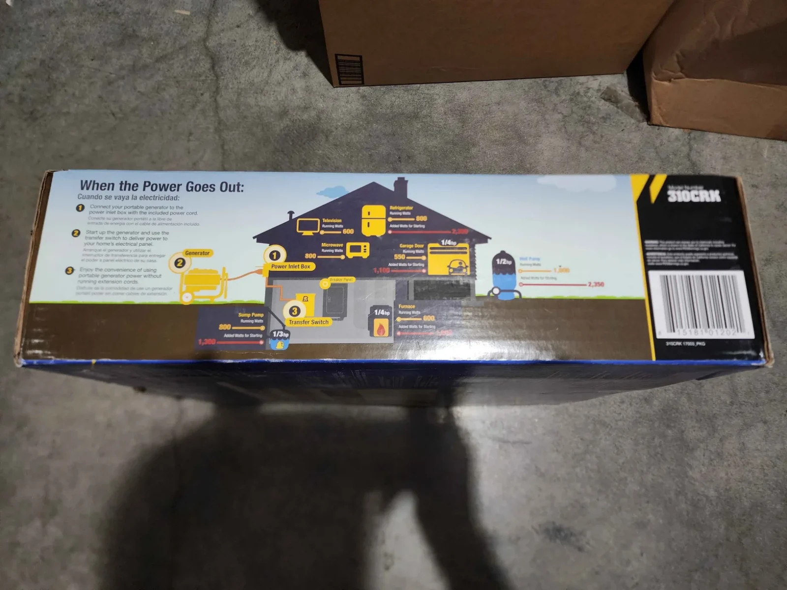 Reliance Controls 310CRK Manual Transfer Switch Kit 10-Circuit *BRAND NEW/SEALED