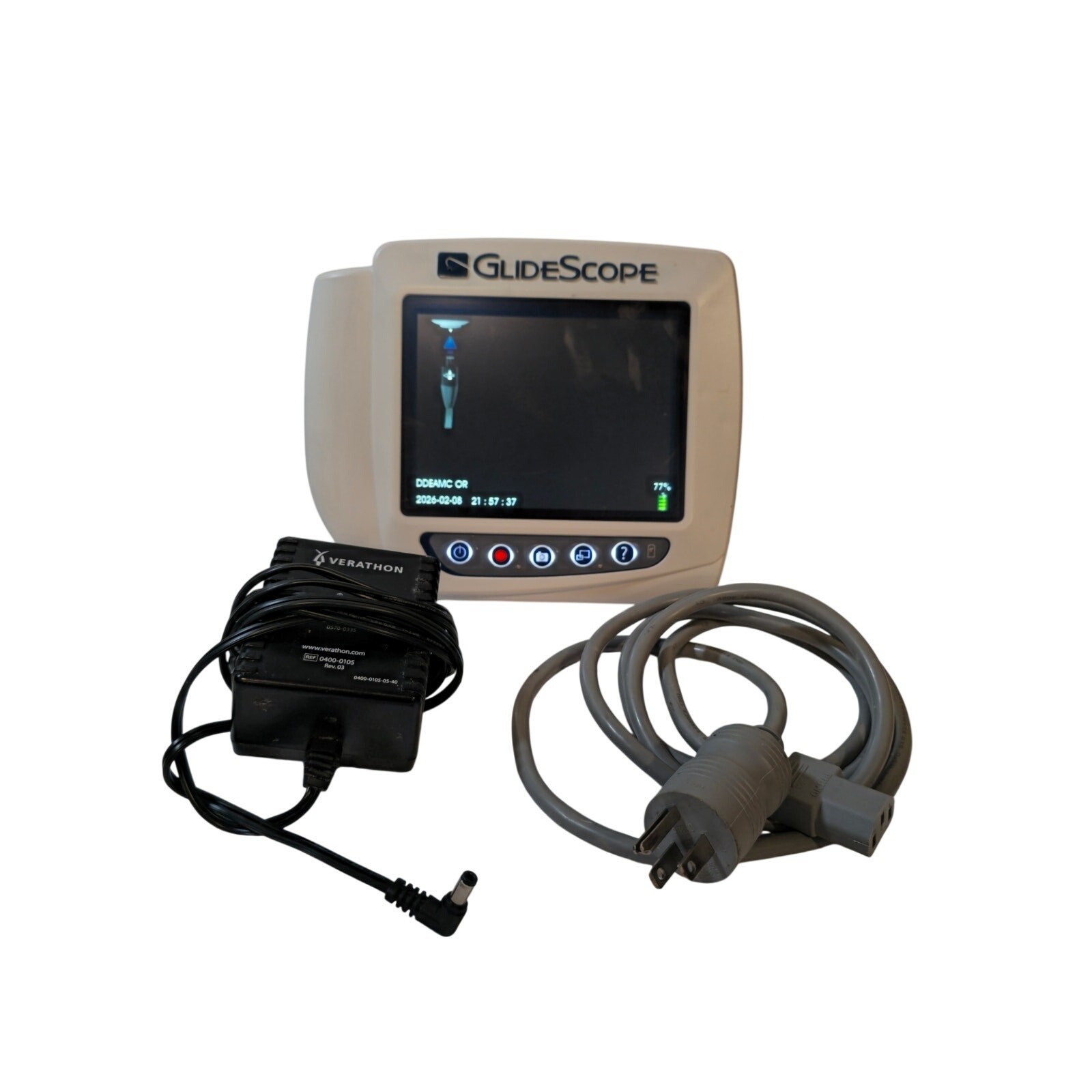 Verathon GlideScope Video Monitor 0570-0338 w/ Power Adapter