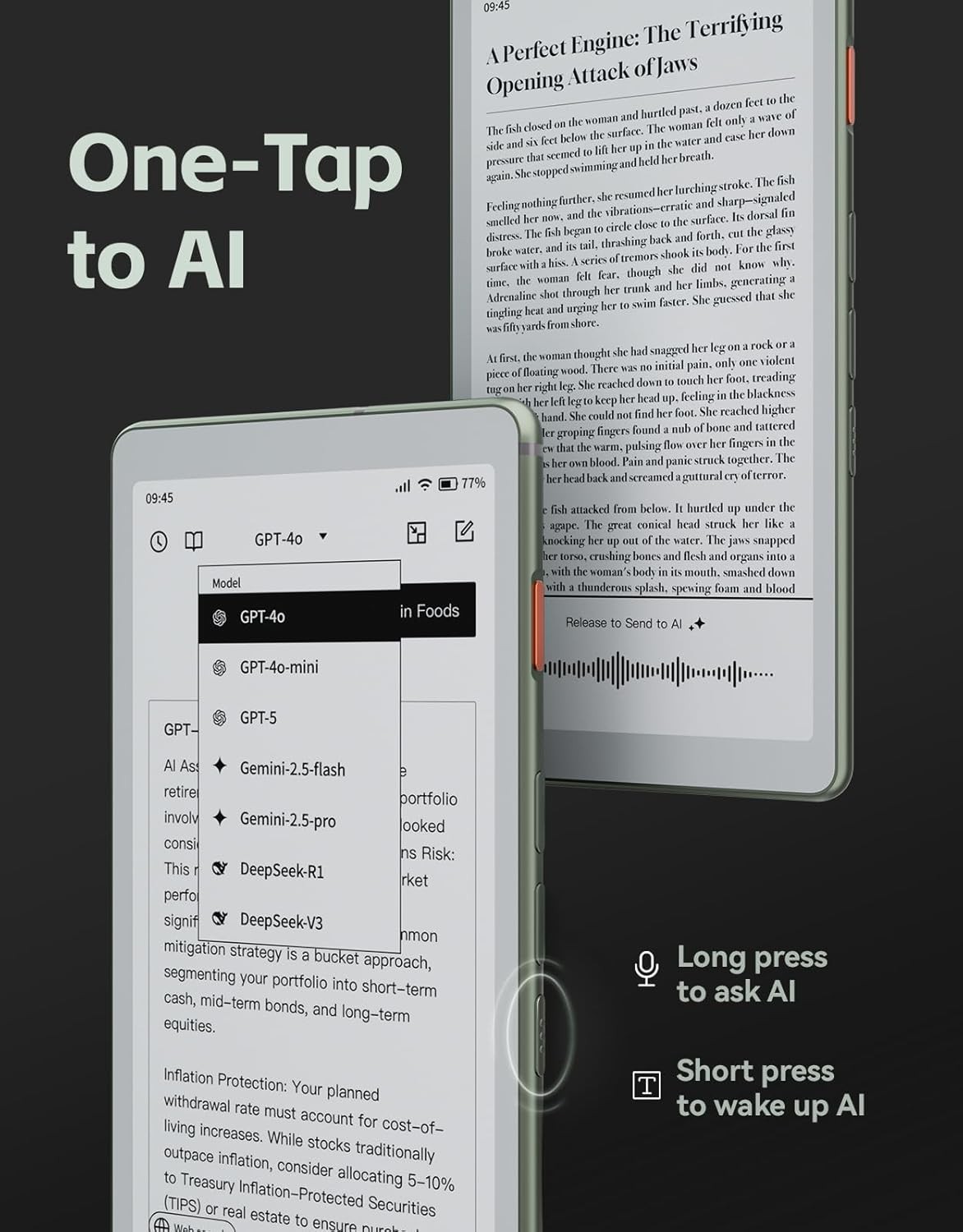4G Connectivity Carta1300 AiPaper Reader 6.13 Ultra-Thin E-Reader