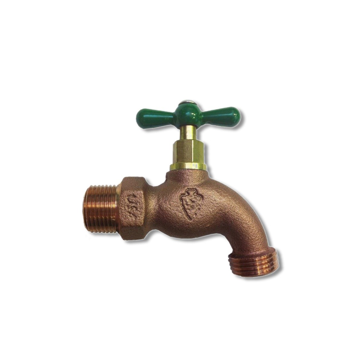 Arrowhead Brass 3/4 in MIP X 3/4 in MHT Brass Hose Bibb 302LF