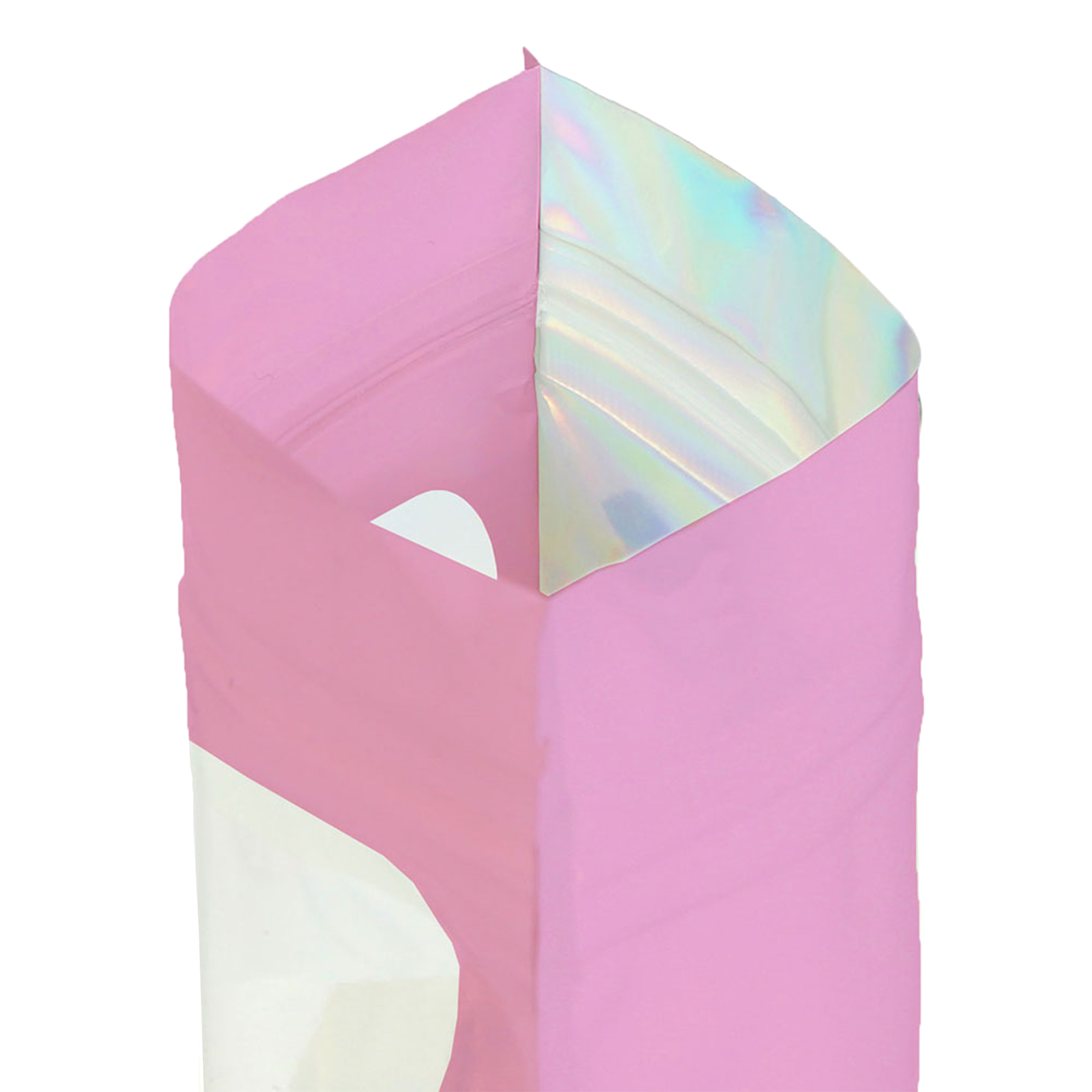 Pink & Holographic Mylar Foil Bags Resealable Zipper Seal Pouch Multi-QTY Pick