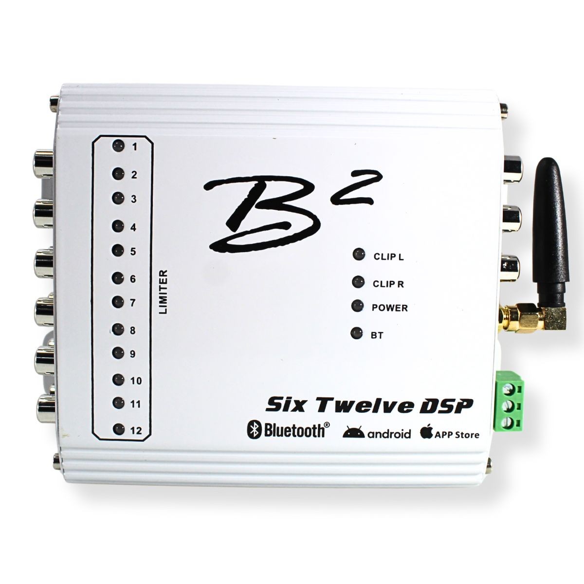 B2 Audio SixTwelve White 12Ch Bluetooth DSP 4V 96kHz w Floating Mount Bracket