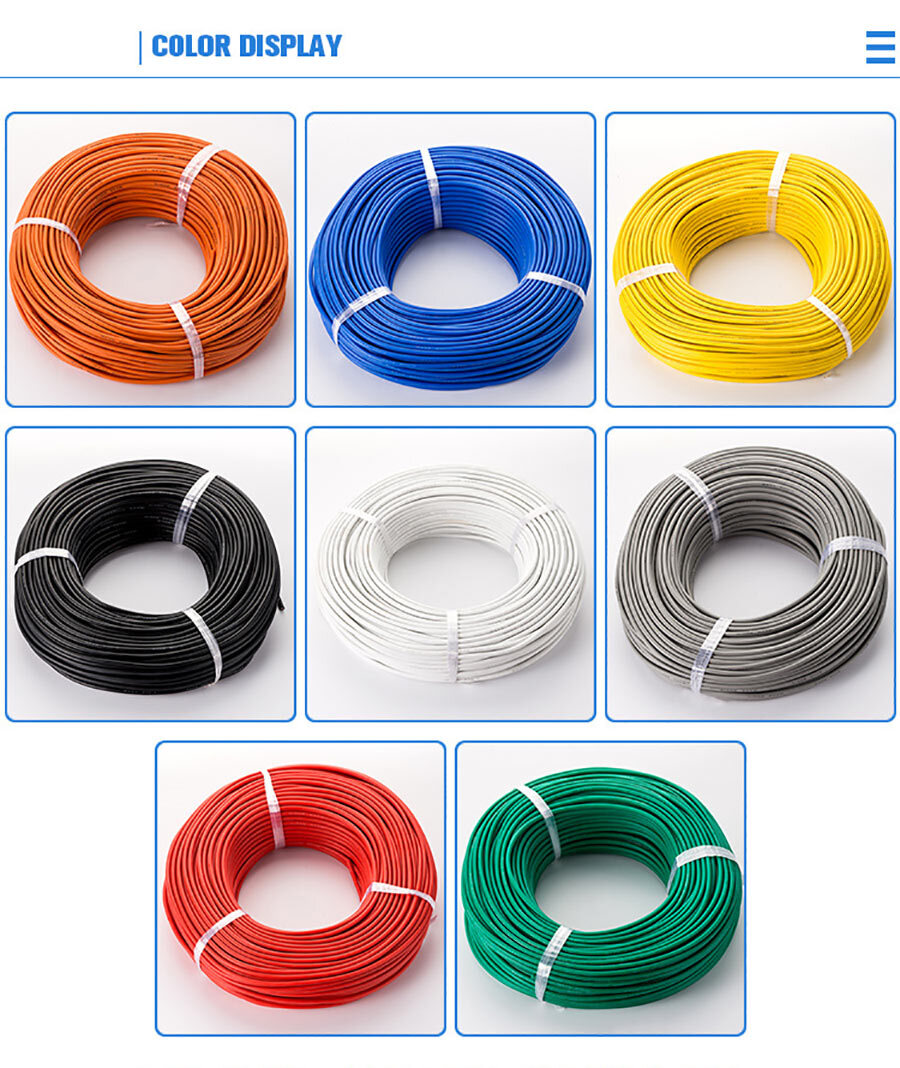 200°C 600V UL3135 Stranded Cable Silicone Insulated Wire 10/12/14/16/18/20~30AWG