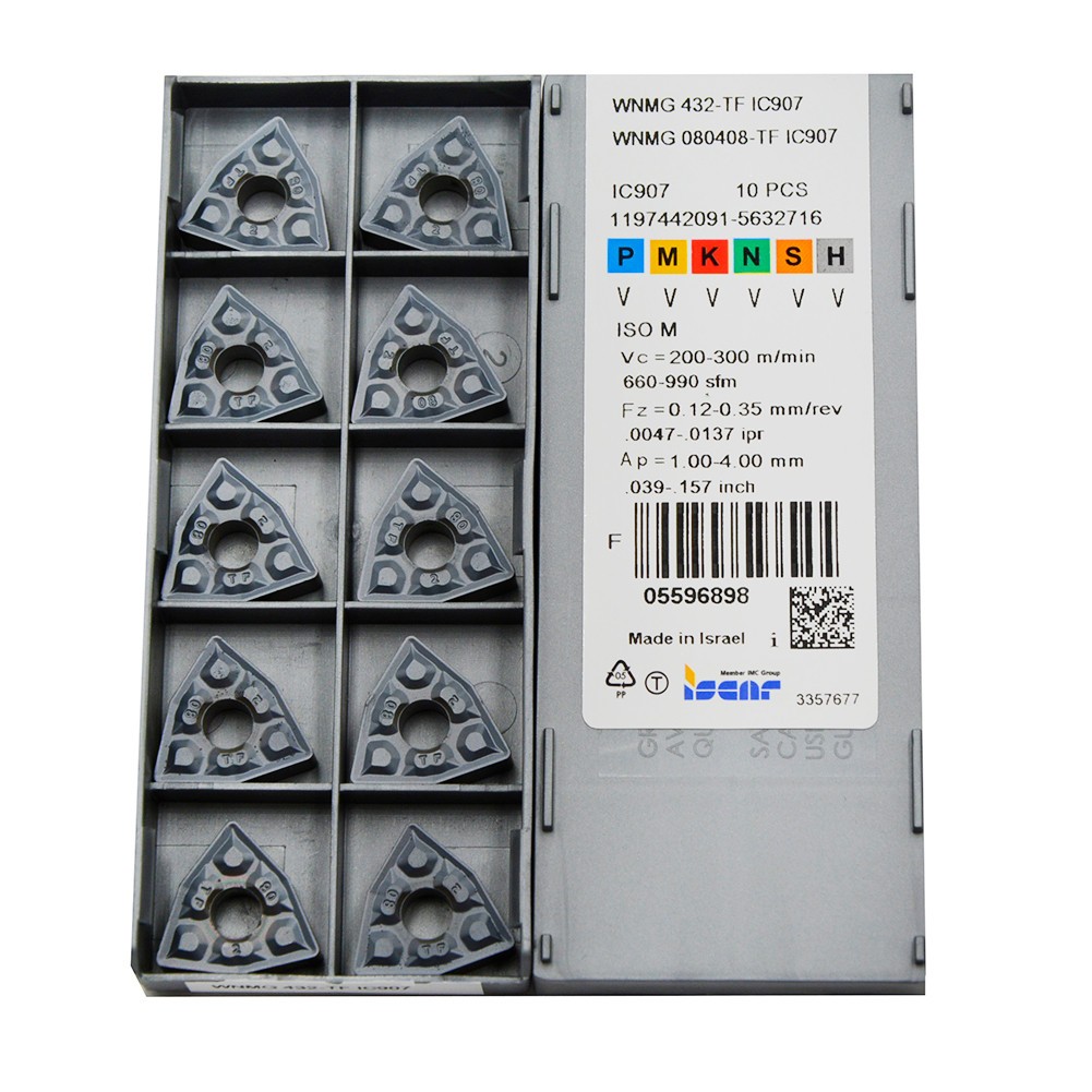 2pack ISCAR WNMG080408-TF WNMG432-TF IC907 New Carbide Inserts CNC blade