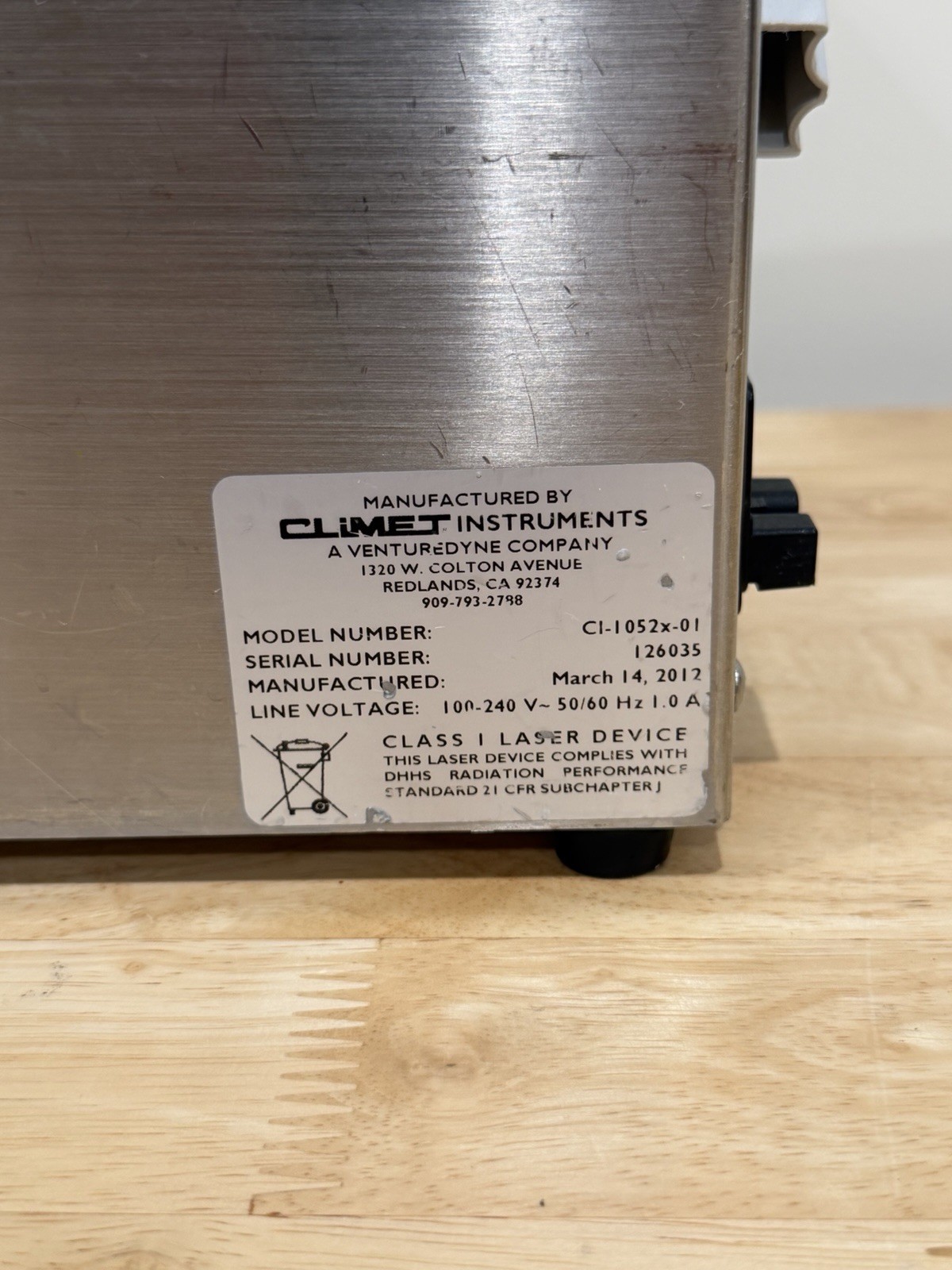 Climet CI-1052x-01 100 LPM Airborne Particle Counter CI-1052x – 2026 Calibration