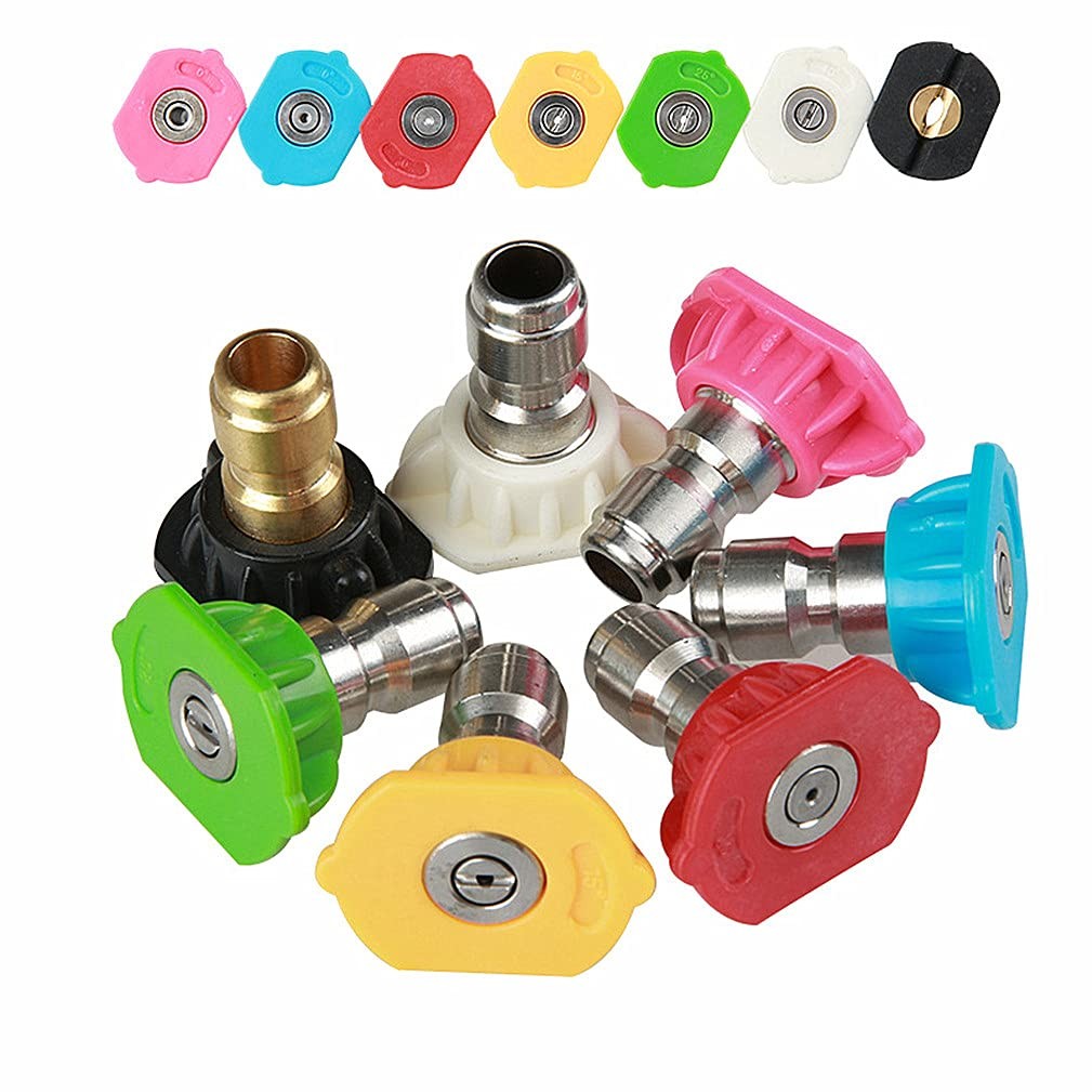 7 Pieces Pressure Washer Small, Red, Yellow, Green, White, Black, Blue, Pink