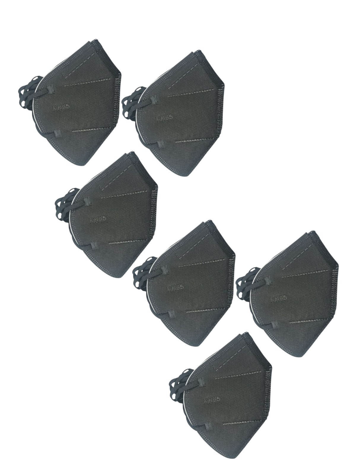 MISSAA KN95 Protective Face Masks 5 Layers Disposable 60pcs GB2626-2019 Standard