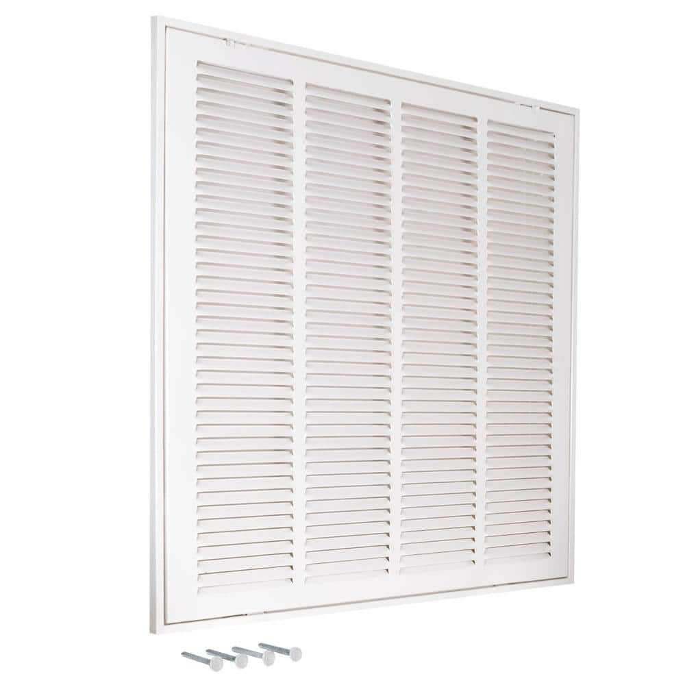 Return Air Filter Grille Heavy Duty Steel 20 in. x 20 in. Powder-Coated Finish