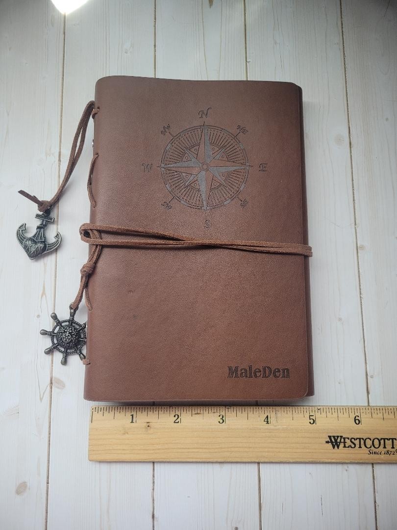A6 Maleden Refillable Spiral Daily Notepad Classic Embossed Travel Journal Diary
