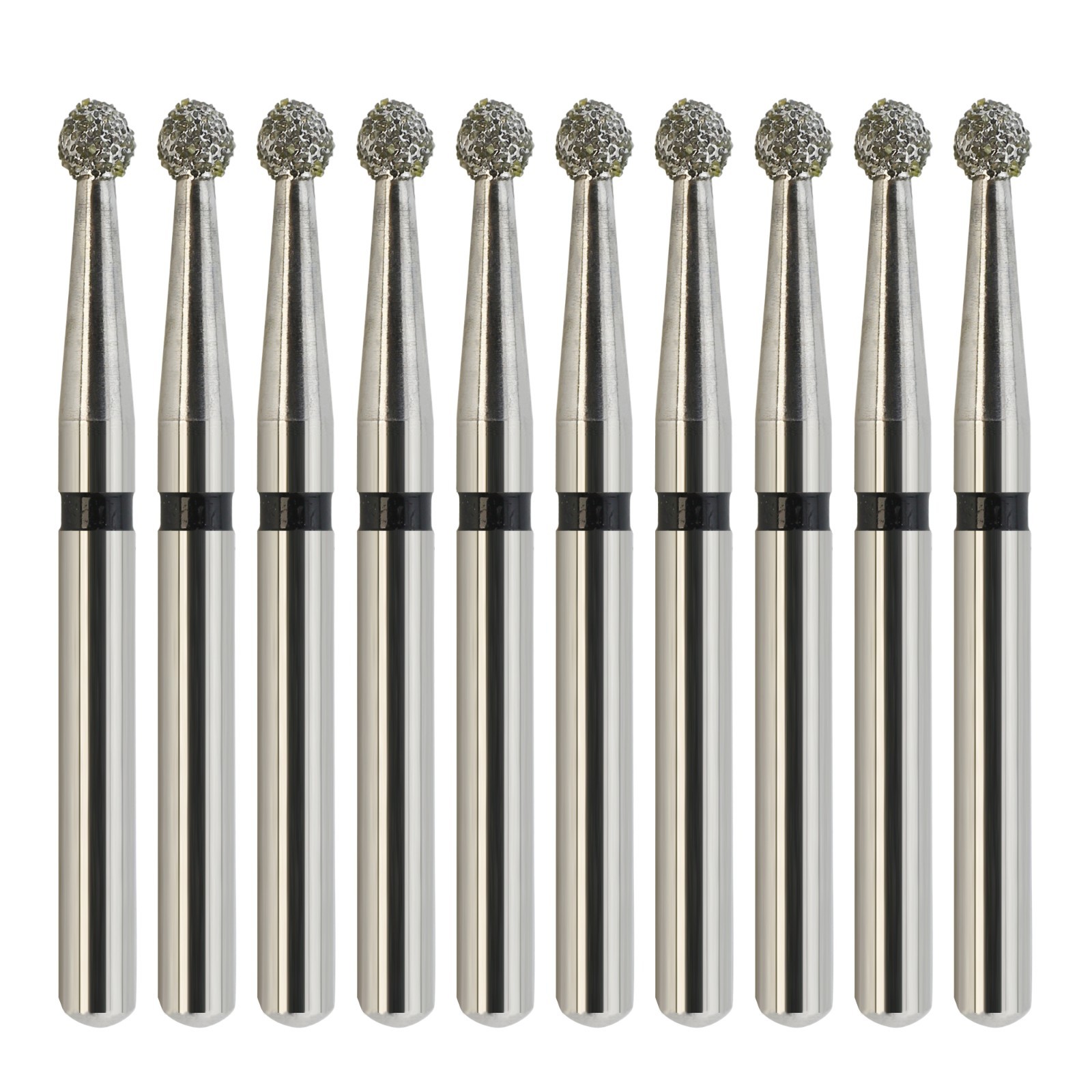 Dental Diamond Burs Round Ball Long Surgical High Speed 801L 801 Friction Grip