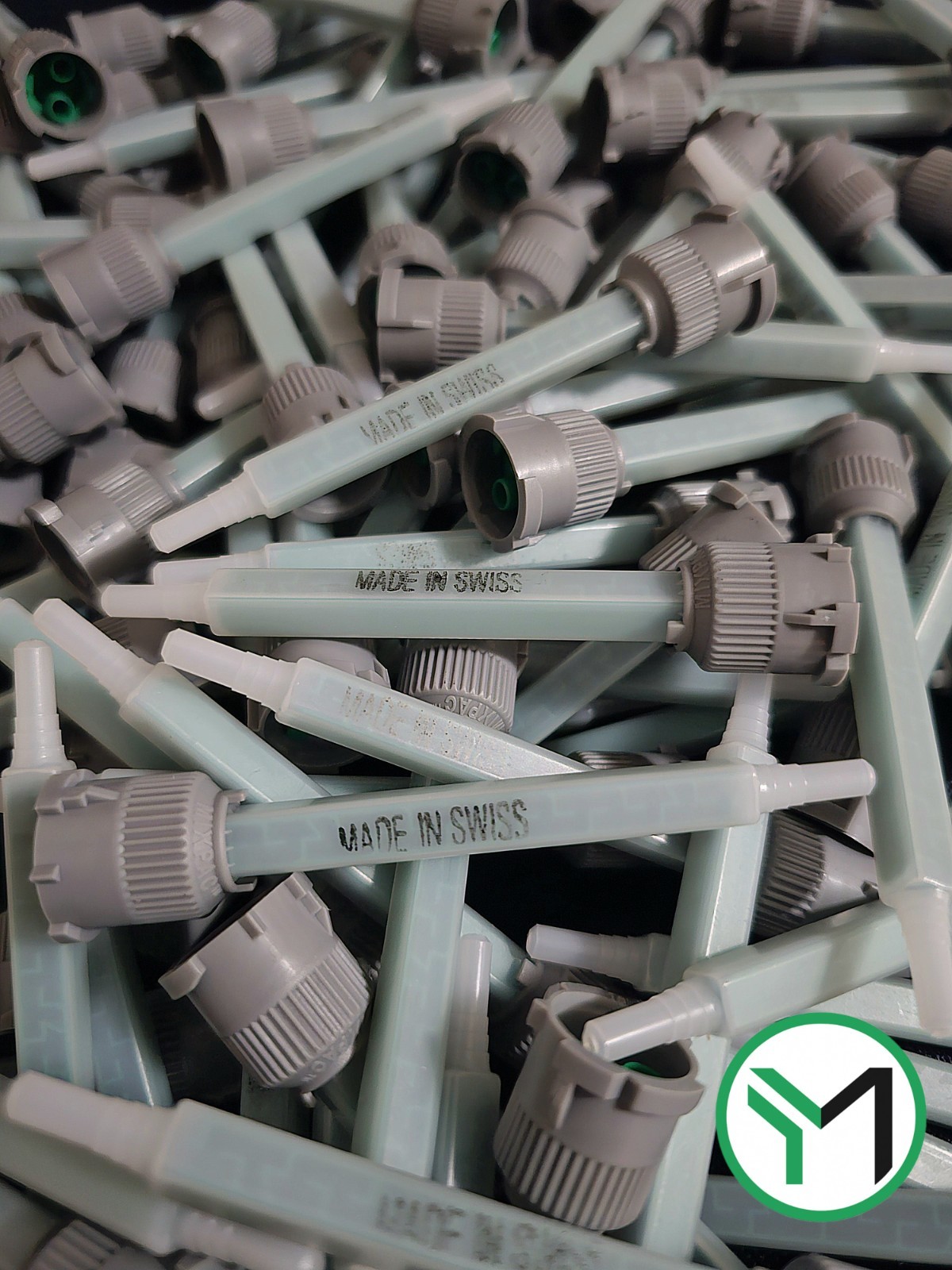 (12-PACK) 3M Scotch-Weld Epoxy Mixing Nozzle, Square Green, 48.5ml & 50ml