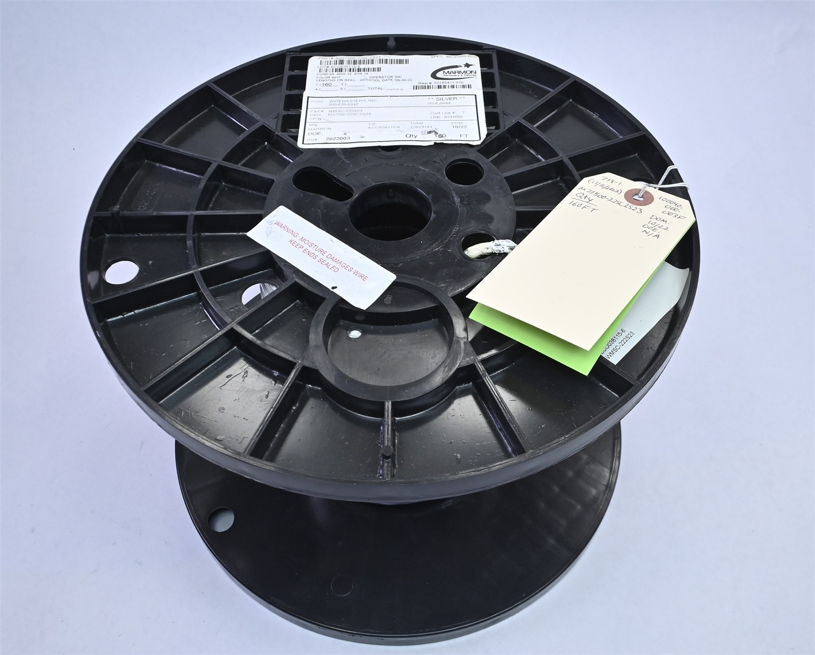 160ft 2 Conductor 22AWG Silver-Plated Copper Wire Crosslinked ETFE Tefzel 600V