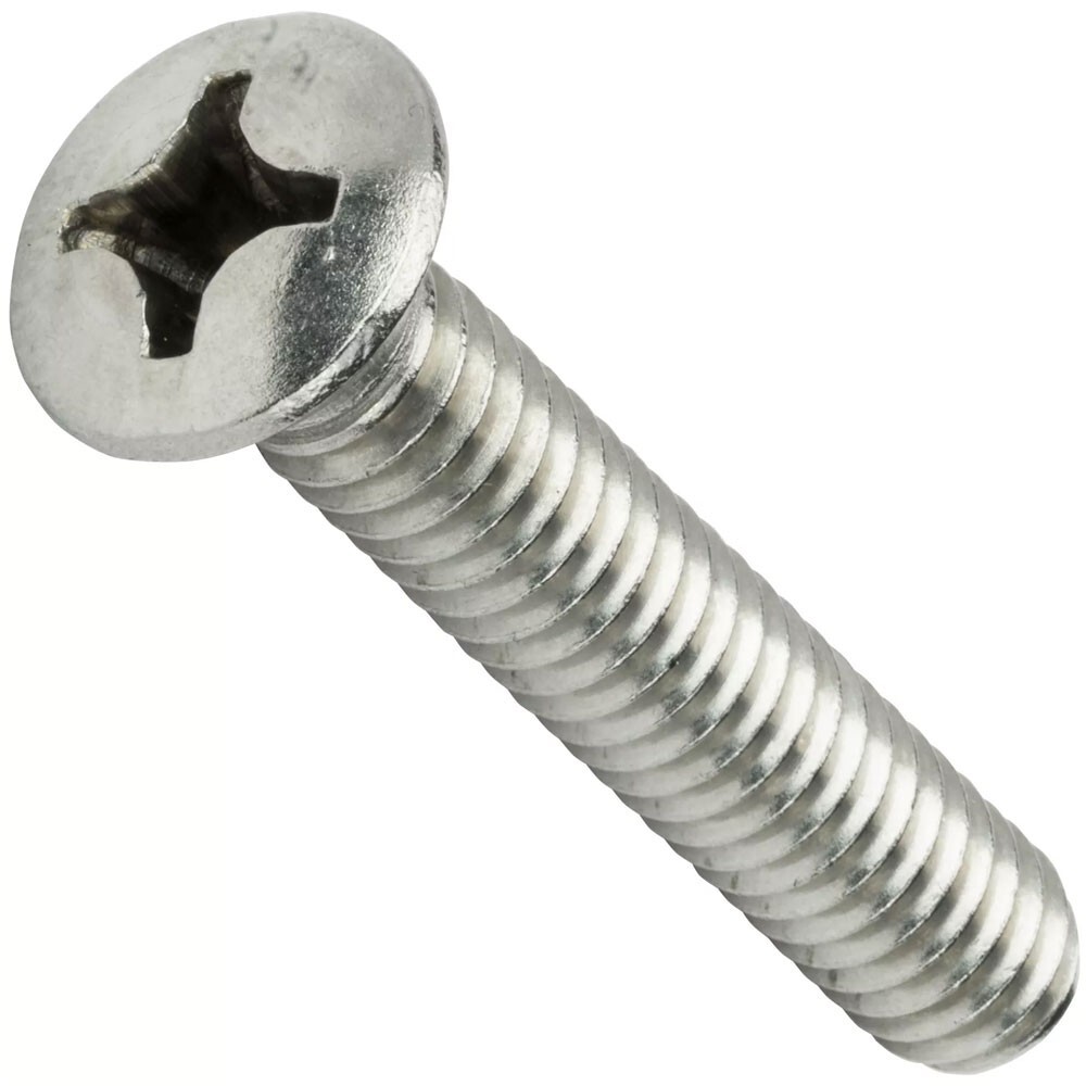 1/4-20 Phillips Oval Head Machine Bolts Stainless Steel All Sizes