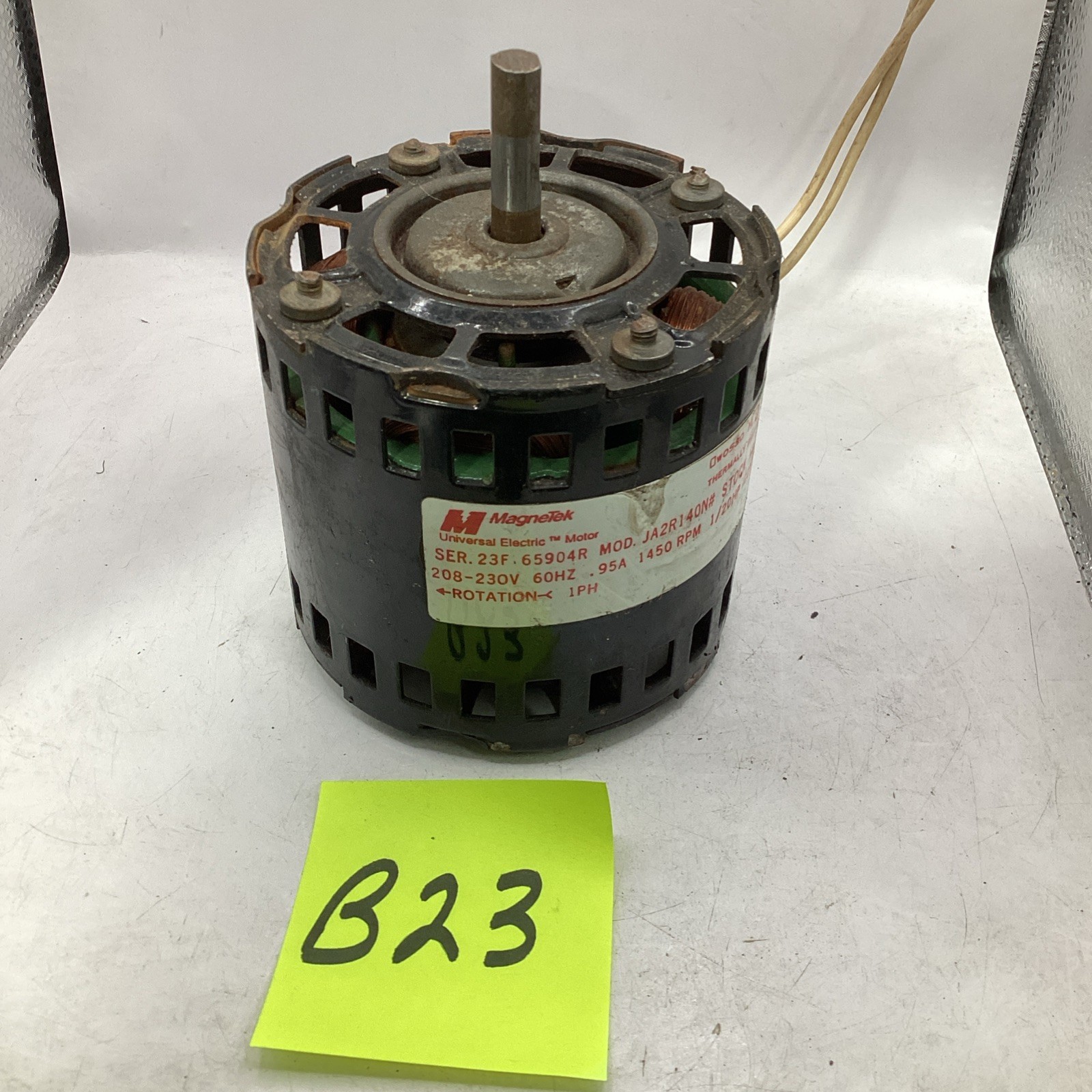 Magnetek 396 JA2R140N 1/20 HP 1450 RPM Universal Electric Motor USED